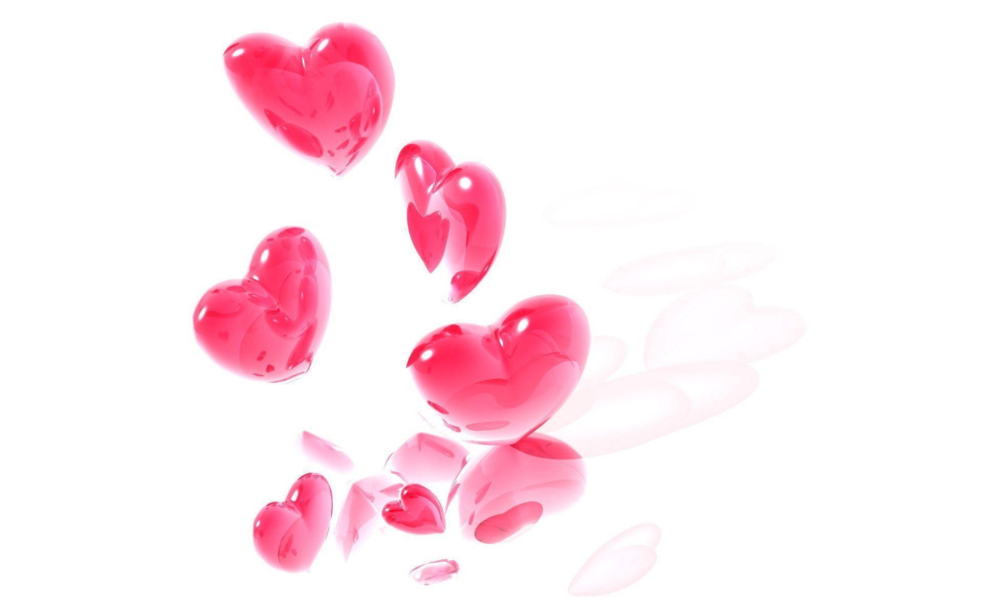 Pink Hearts Flying widescreen wallpaper. Wide