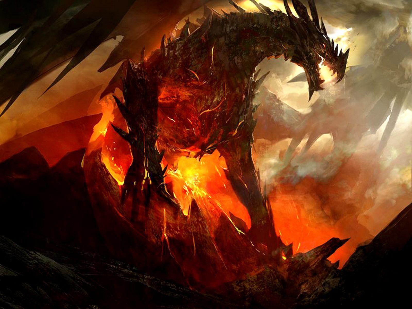 Wallpaper For > Awesome Dragon Background