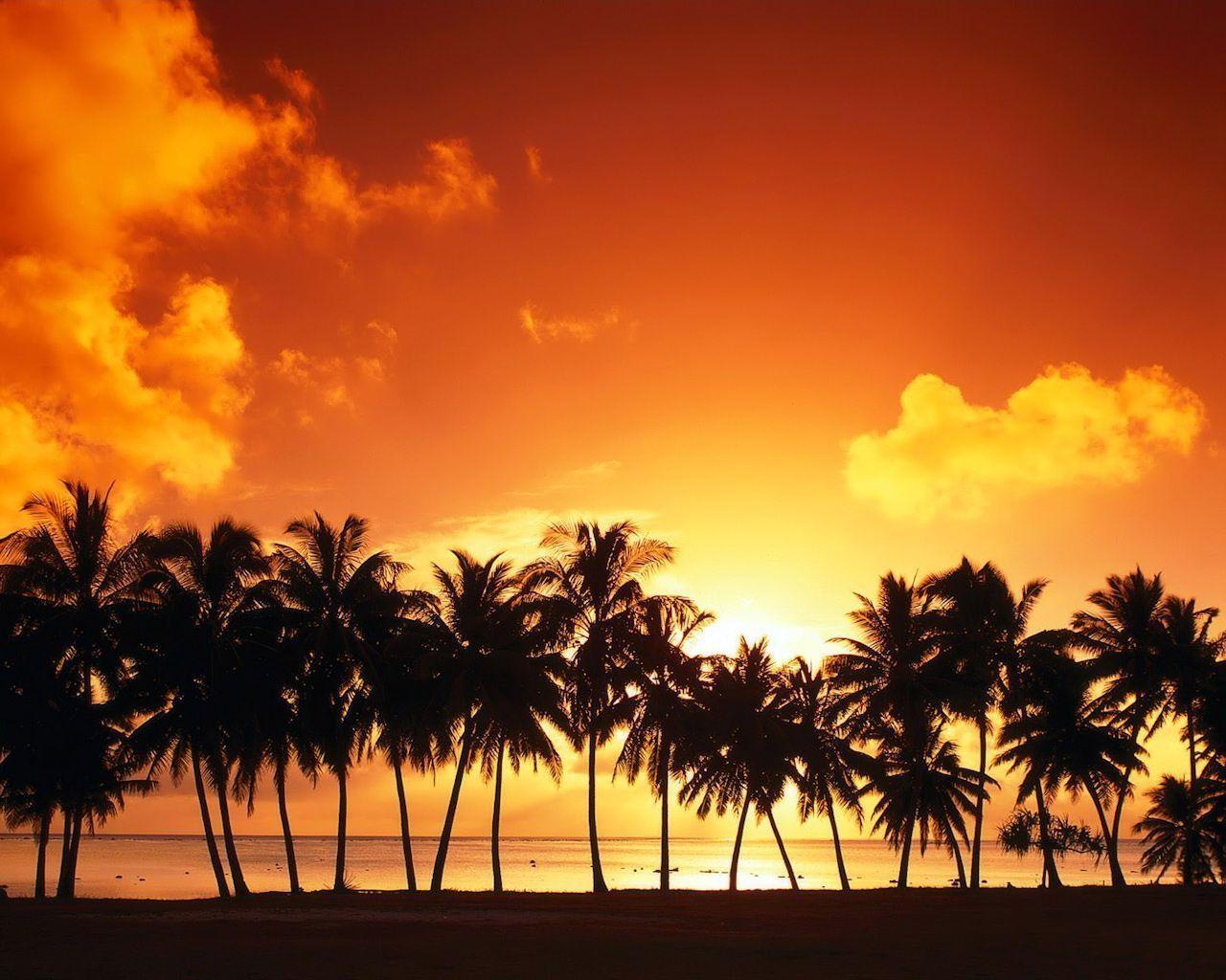 Desktop Wallpaper Beach Sunset