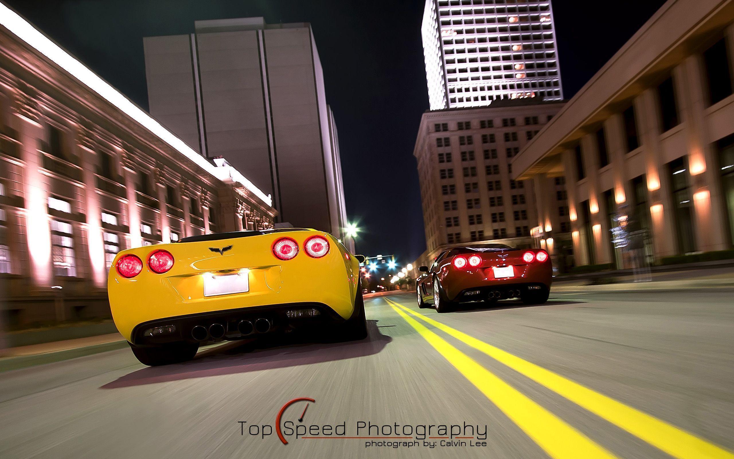 HD Yellow 2009 & Sunset Orange Metallic 2006 Chevrolet Corvette C6