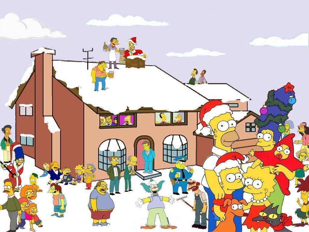 image For > The Simpsons Christmas Wallpaper