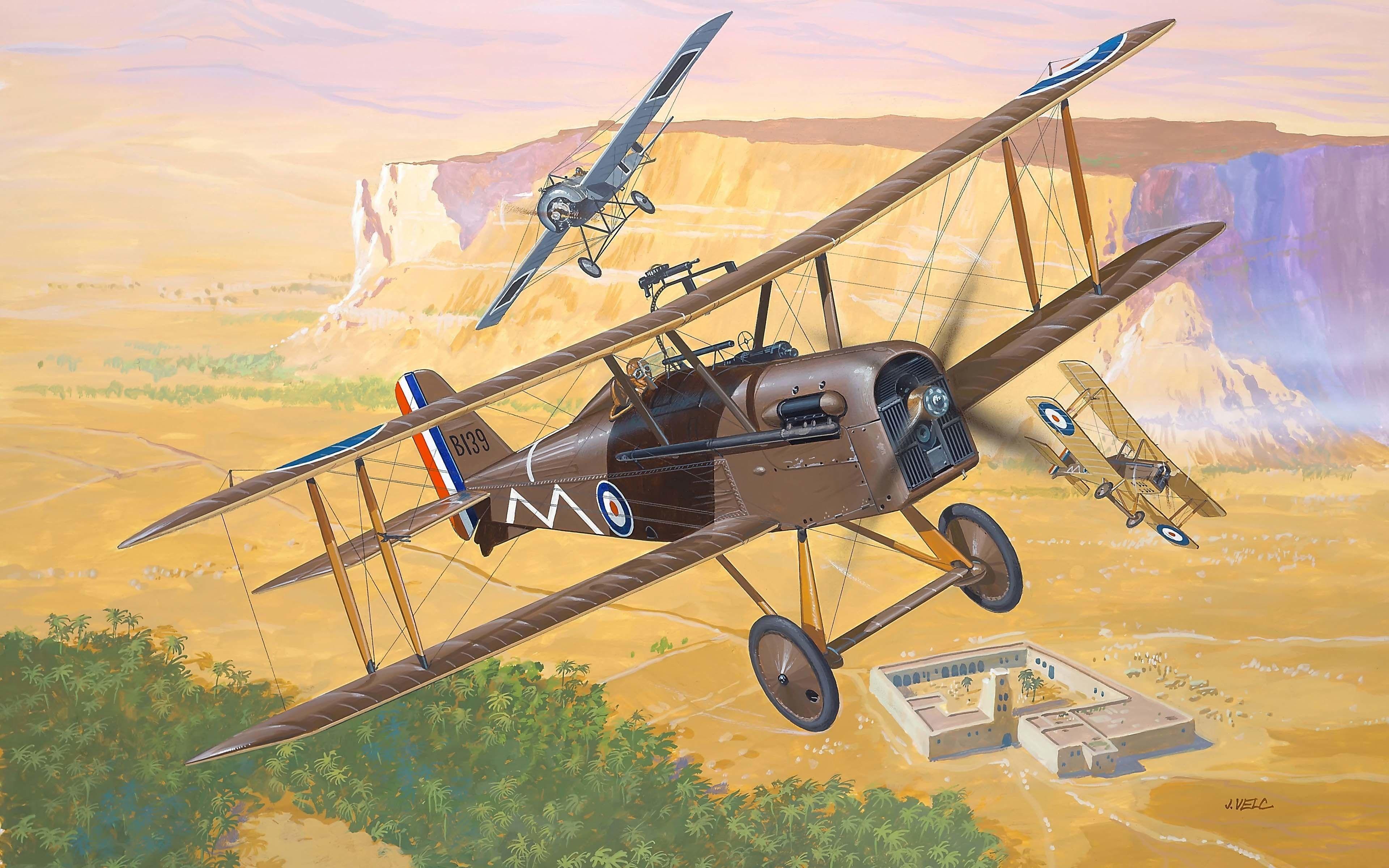 Wallpaper art, aircraft, royal aircraft factory, se5a, single