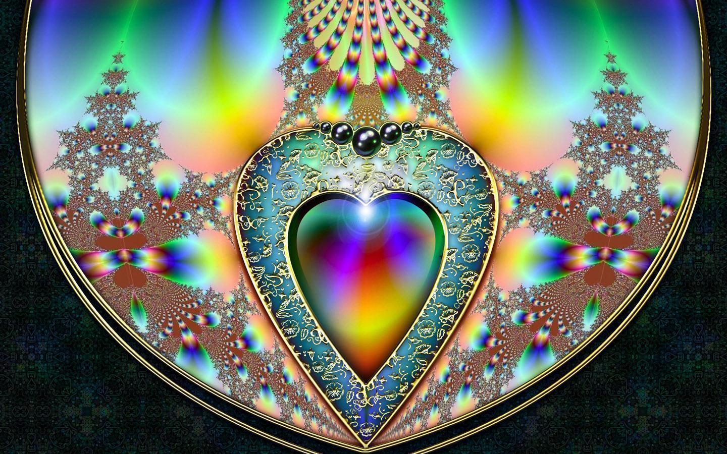 Colorful heart free desktop background wallpaper image