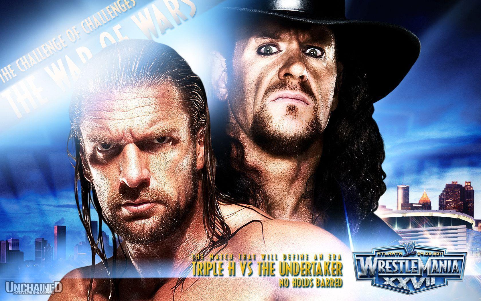 WWE WrestleMania 27 "Triple H vs Undertaker" Wallpaper Unchained