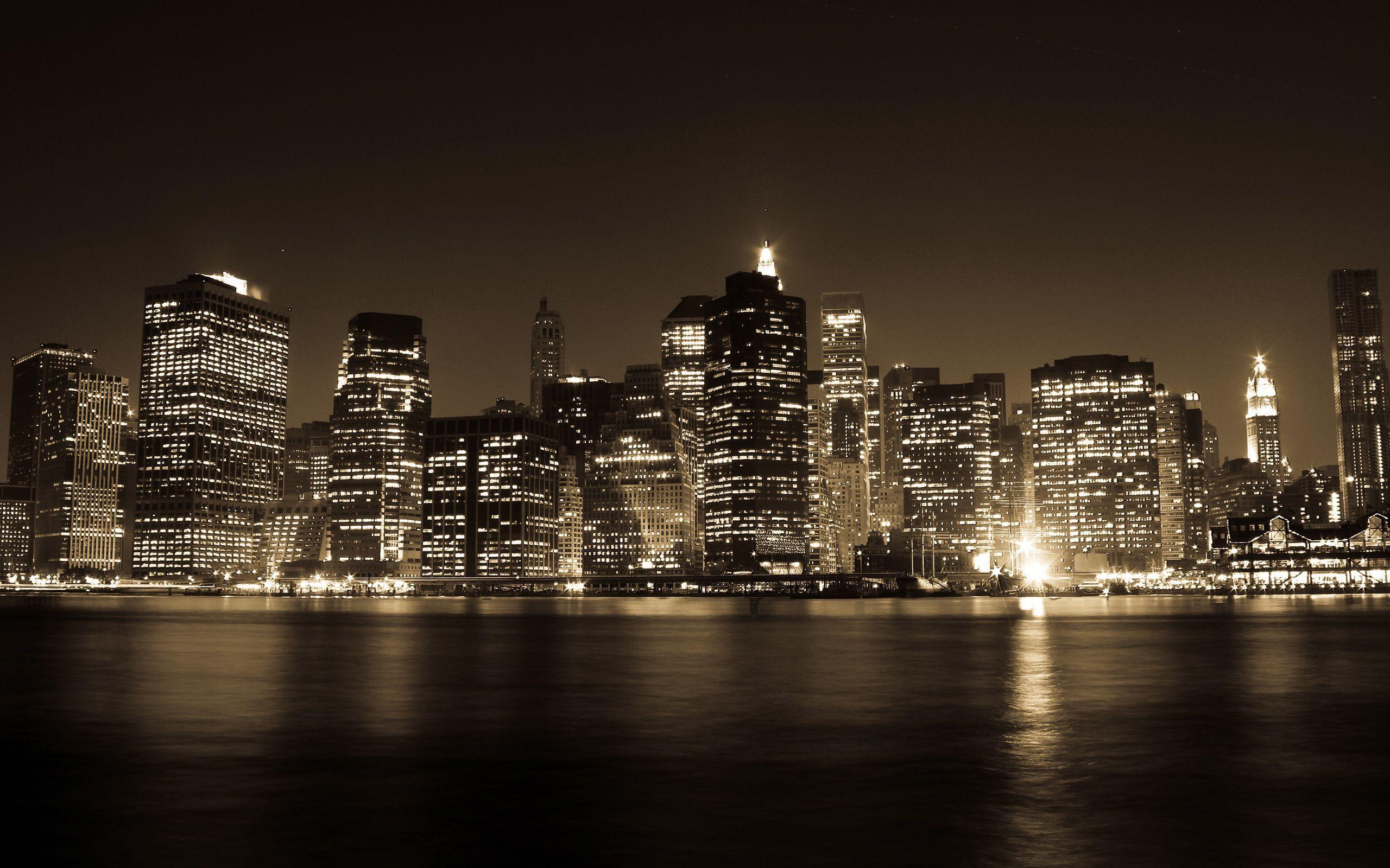 New York City At Night 2560x1600 wallpaper