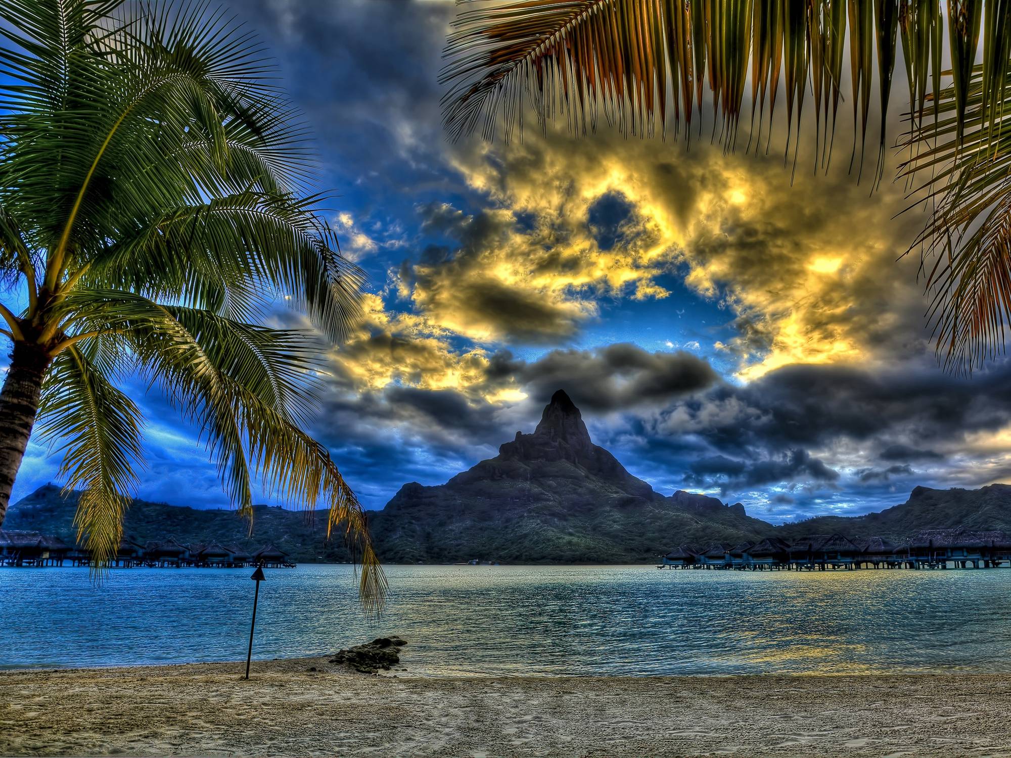 Bora Bora iPhone Background Wallpaper