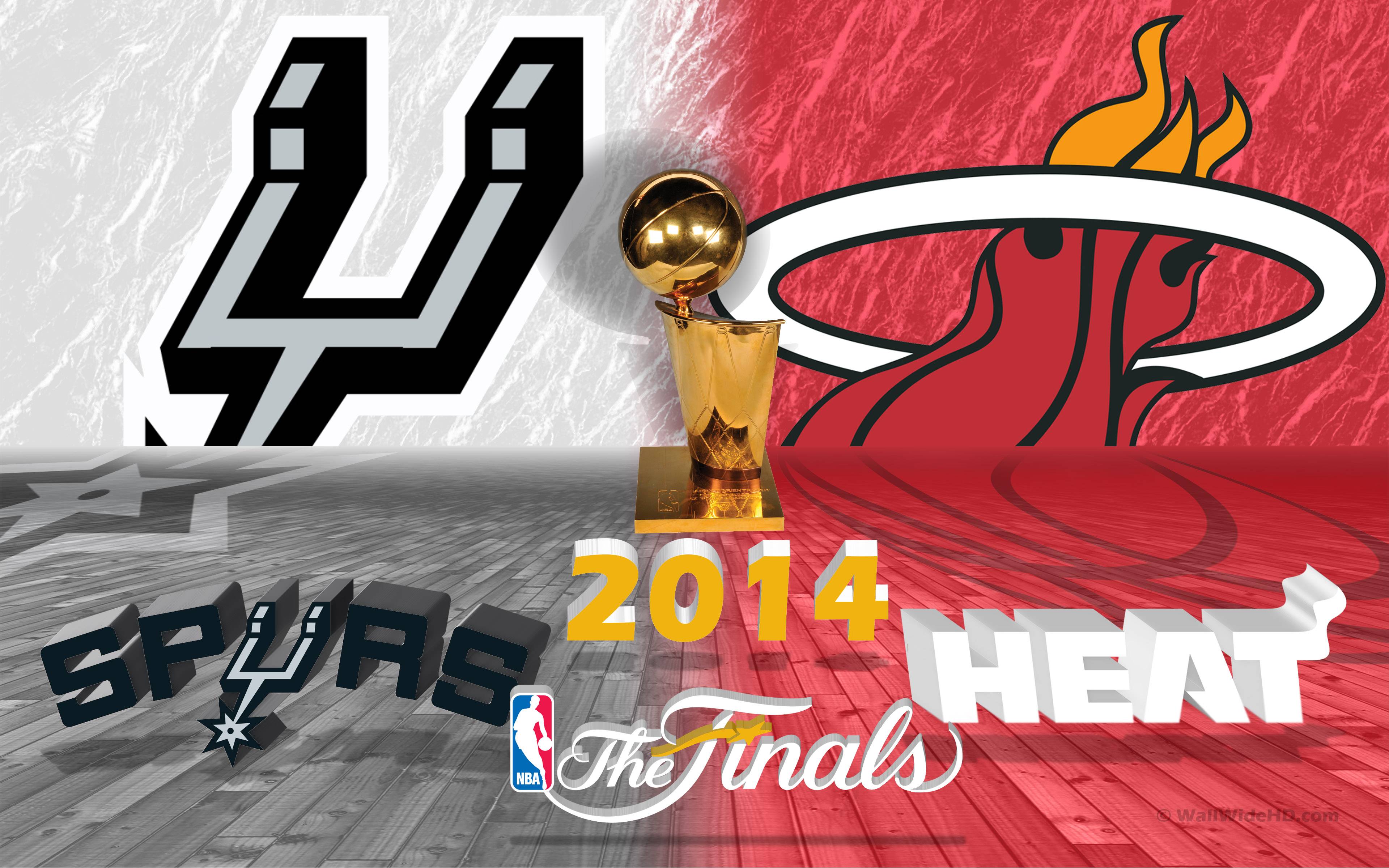 San Antonio Spurs v Miami Heat 2014 NBA Finals 3D Wallpaper Wide