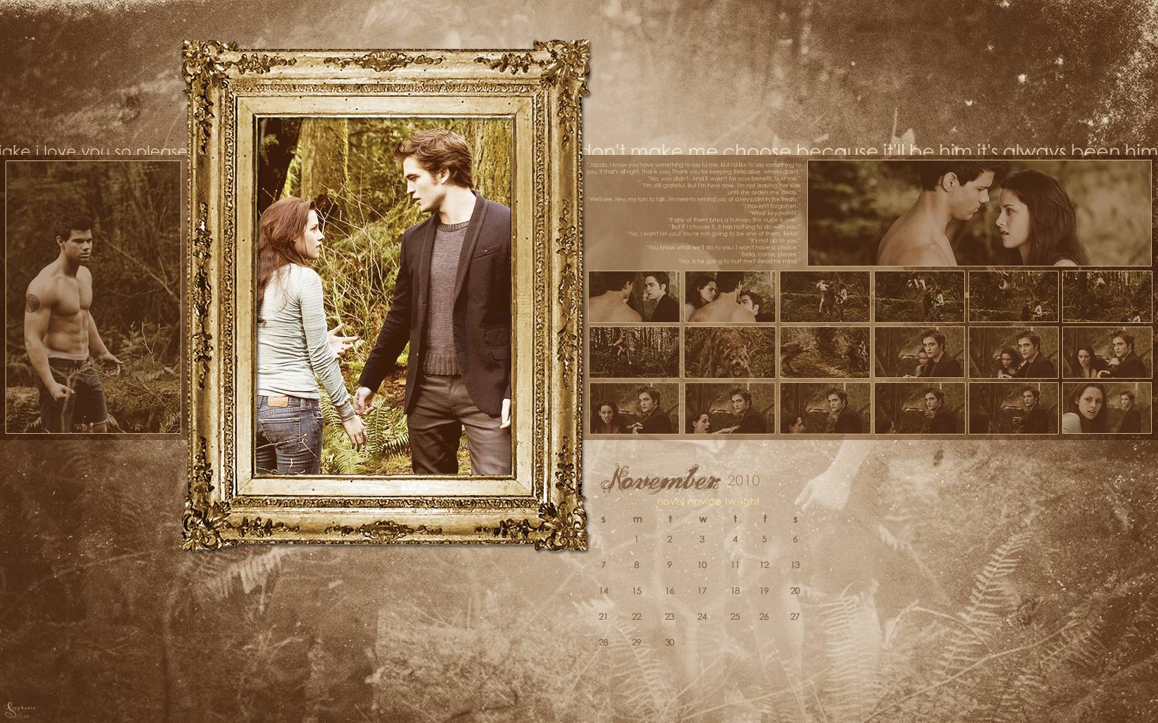 Twilight Saga 2010 Desktop Wallpaper Calendarfrom novel noviee