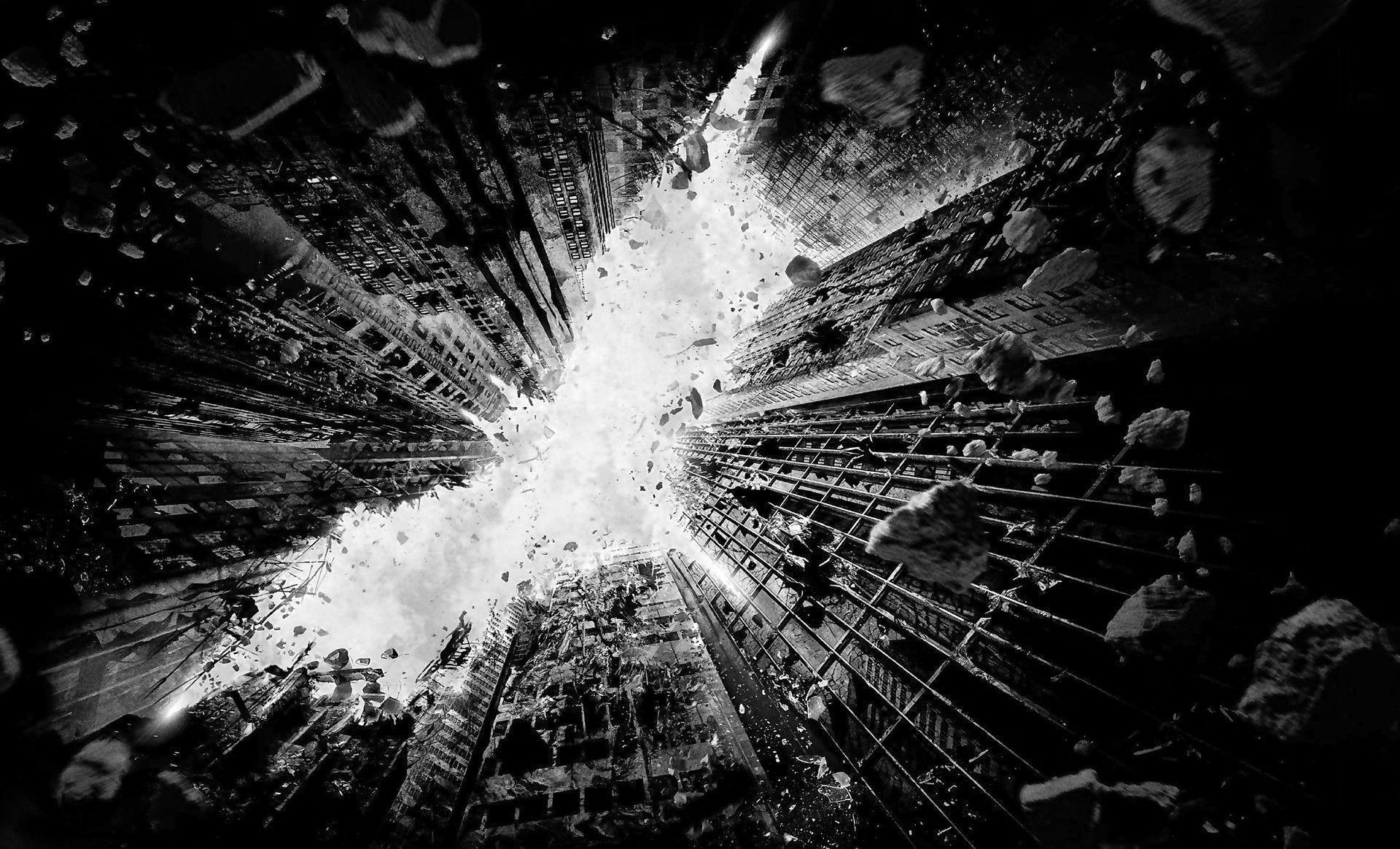 The Dark Knight Rises / BW movie desktop wallpaper
