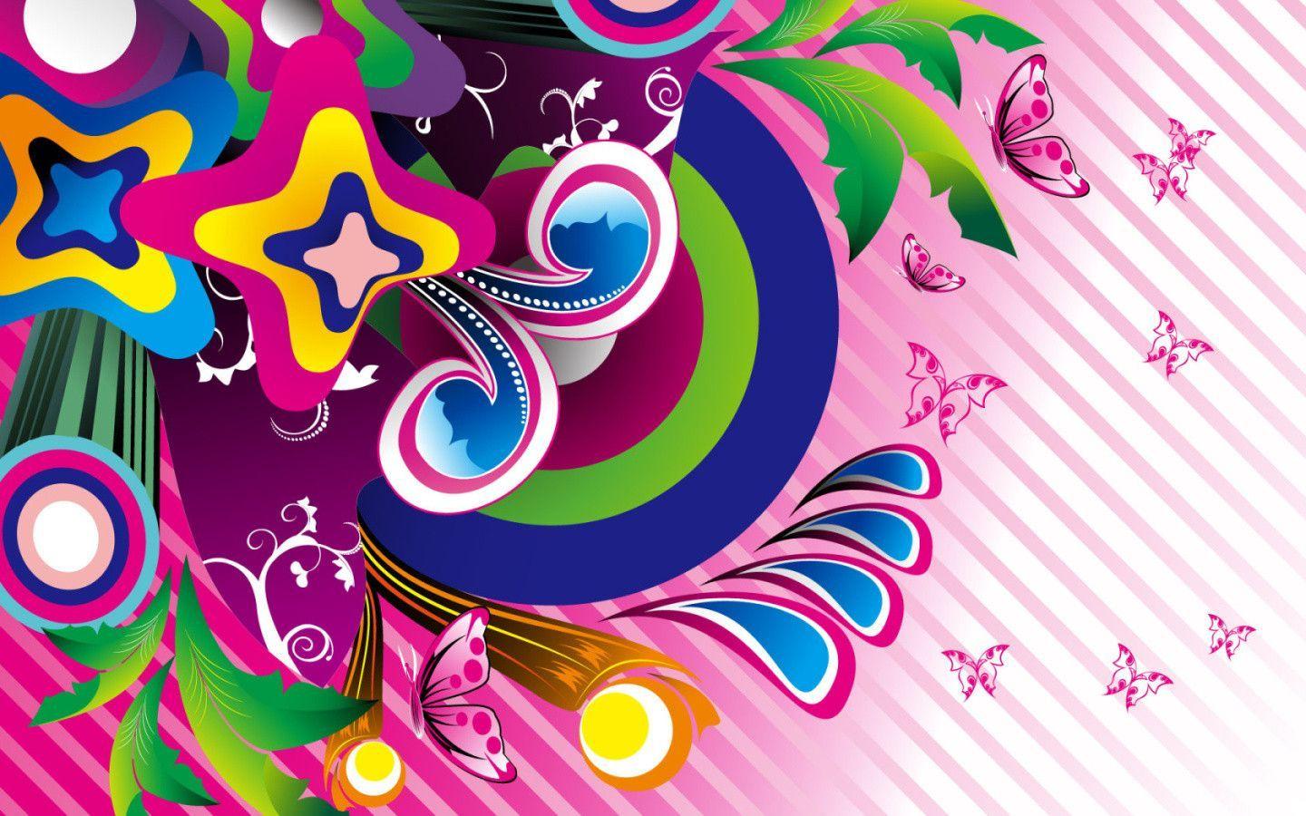 Colorful Vector Art desktop wallpaper