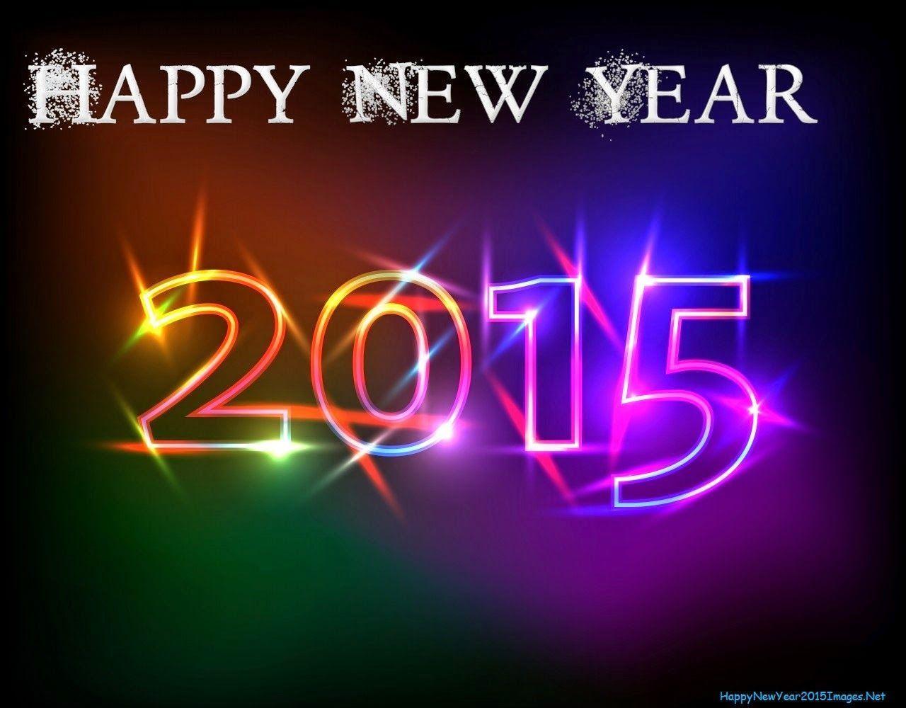 Happy New Year 2015 Colors On Black Wallpaper Wallpaper