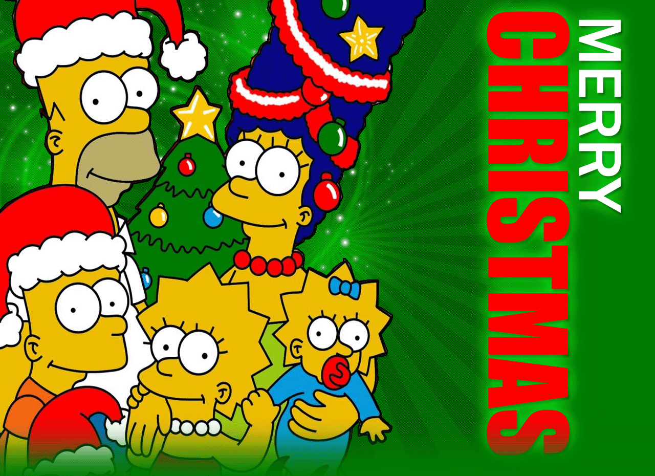 The simpsons wallpaper christmas