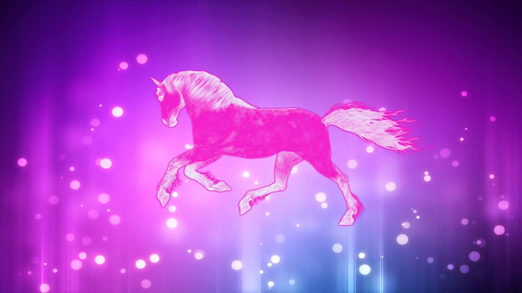 Pink Horse Background in Animals