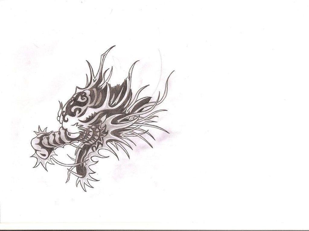 Free designs of Japanese dragon tattoo wallpaper