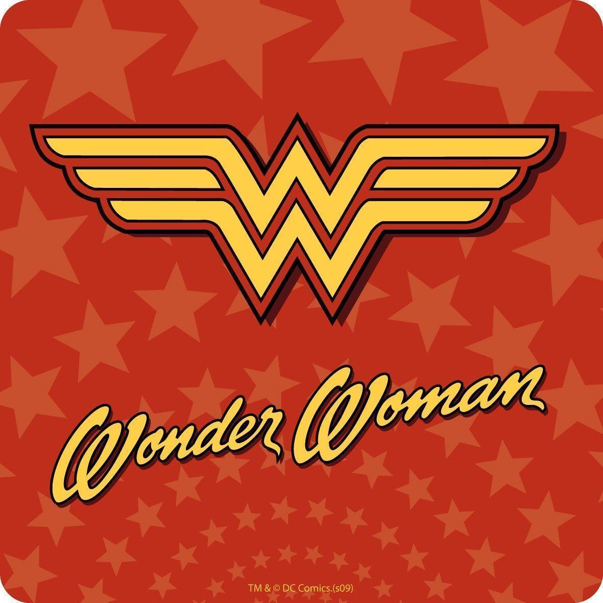 Wonder Woman Logo Drinks Mat Coaster Hb