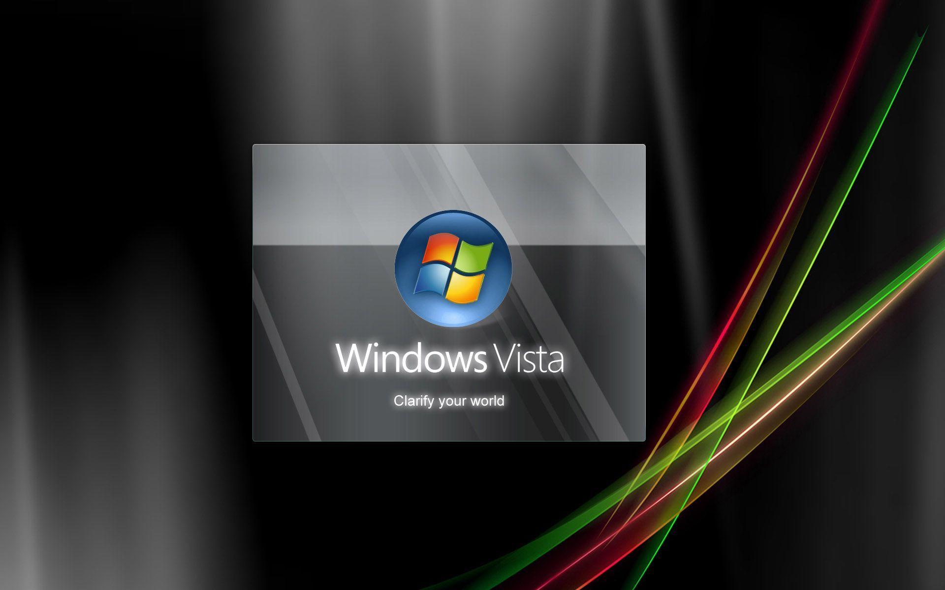 Microsoft Windows Vista black login free desktop background