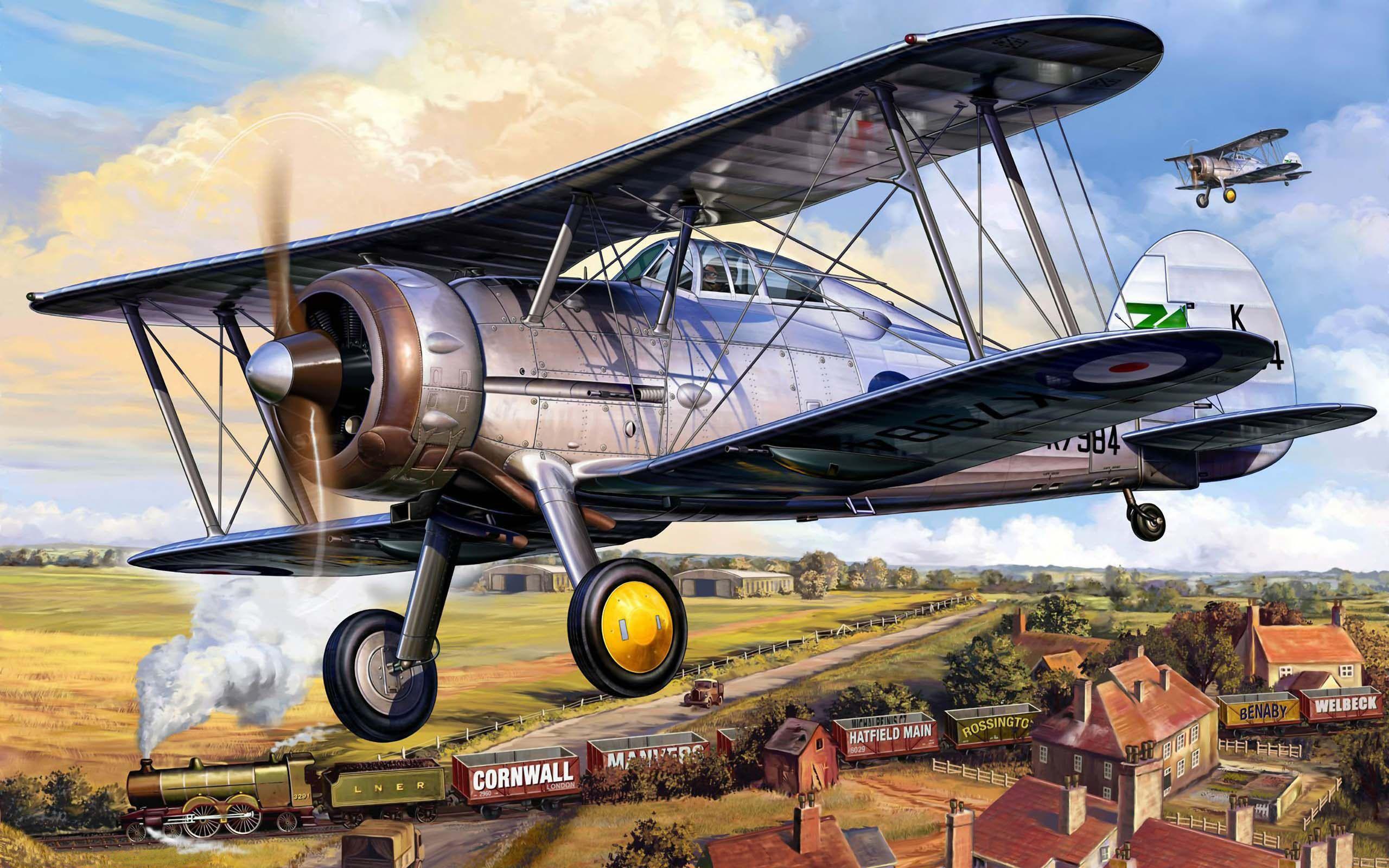 Wallpaper aircraft, gloster gladiator mk. i, gloster gladiator mk