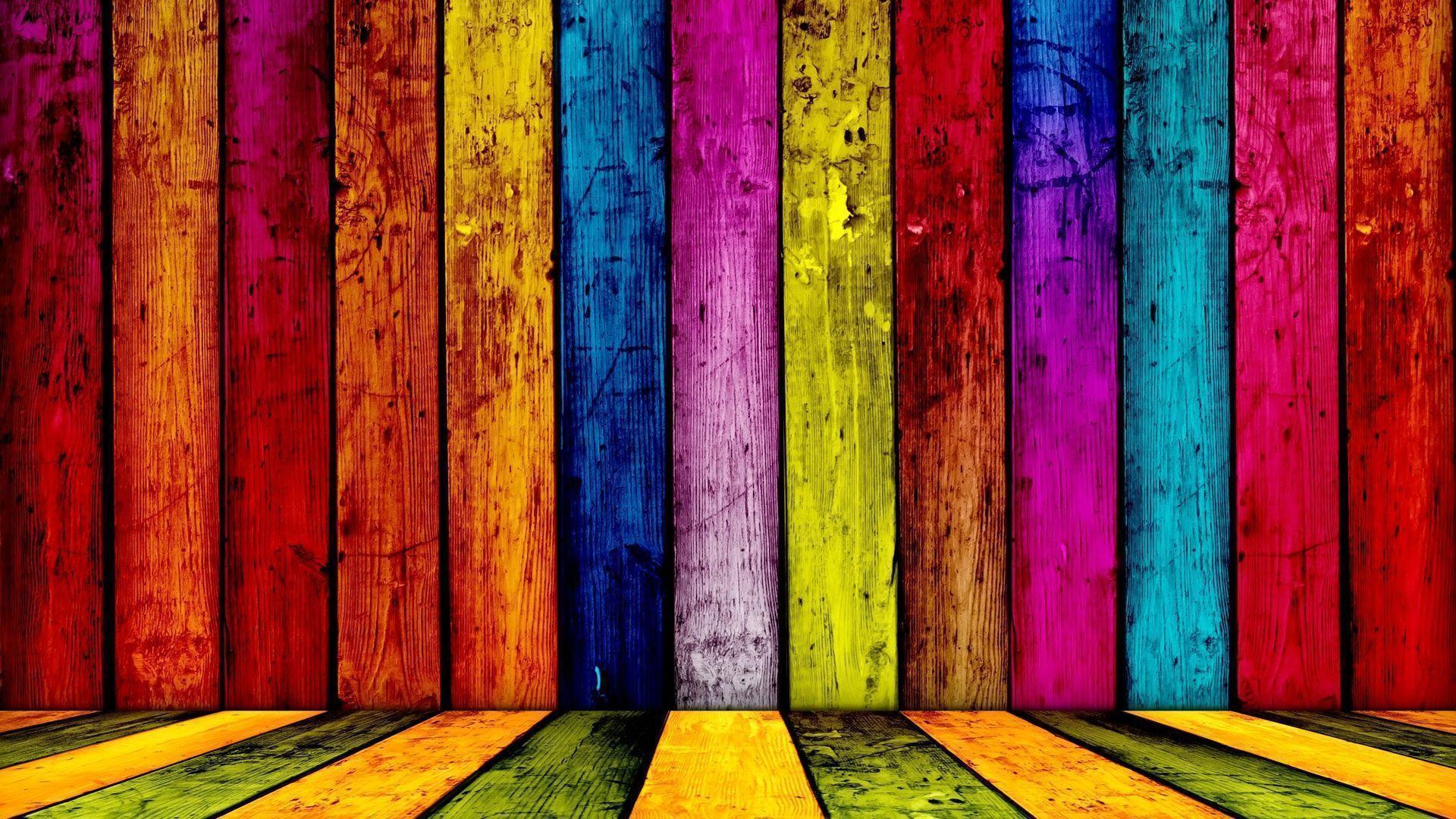 Colorful wooden abstract Wallpapers