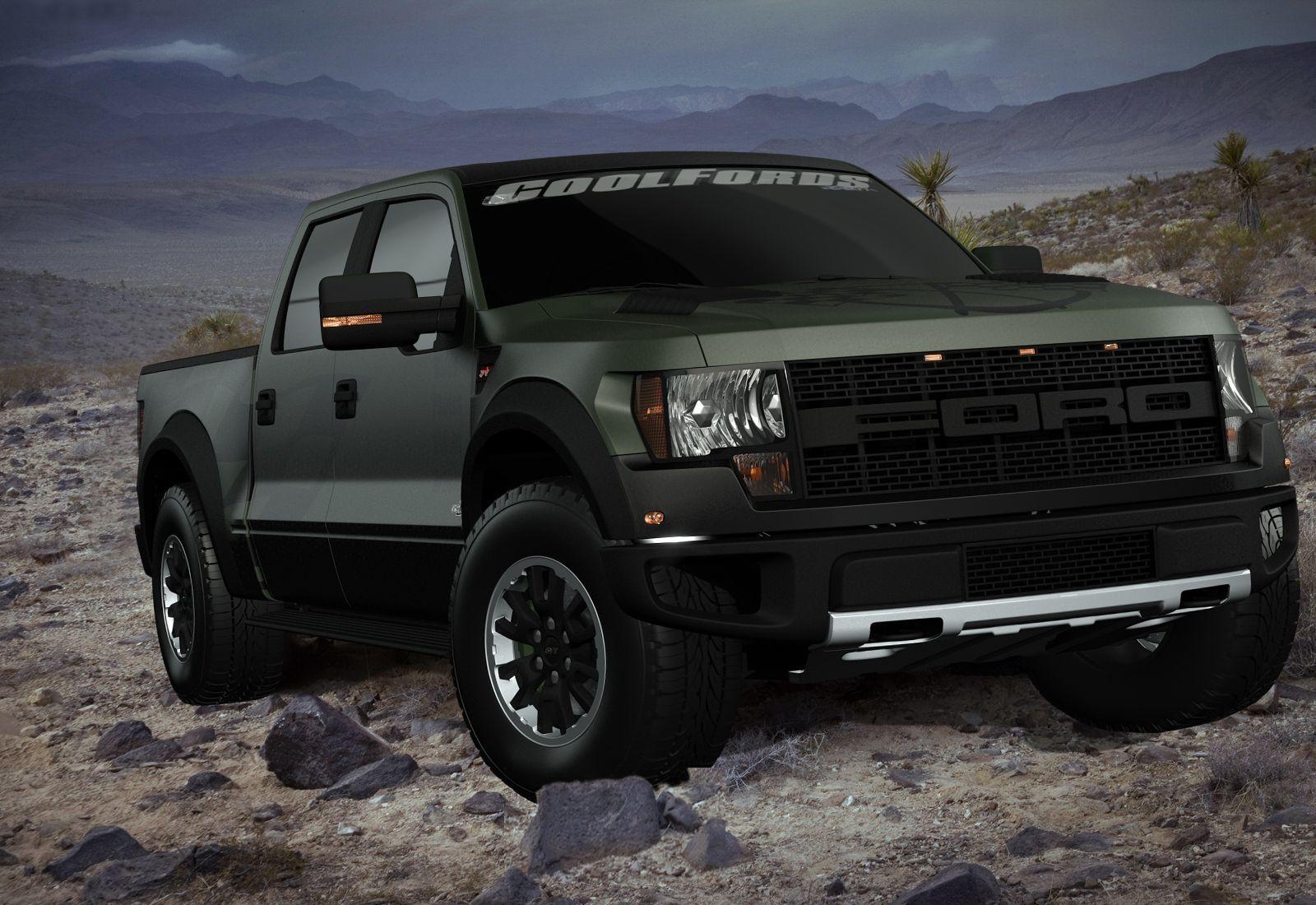 Flat Black Ford Raptors HD Wallpaper. Big Size Wallpaper