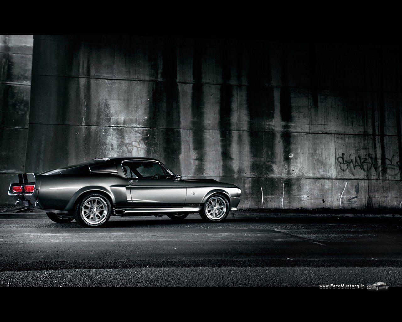 Wallpaper For > 1967 Black Mustang Wallpaper