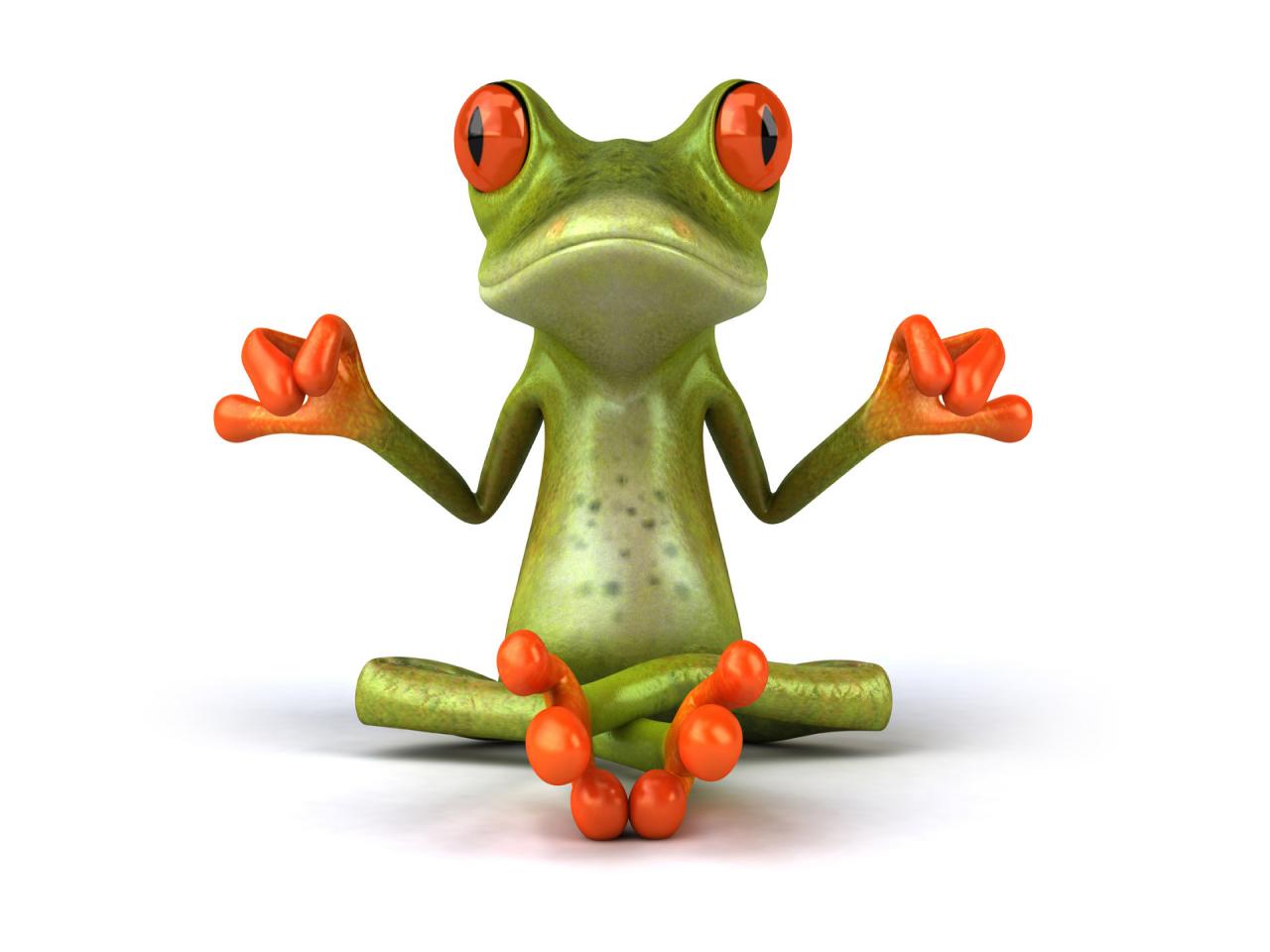 Download FREE Widescreen HD 3D Sitting Funny Frog Free HD