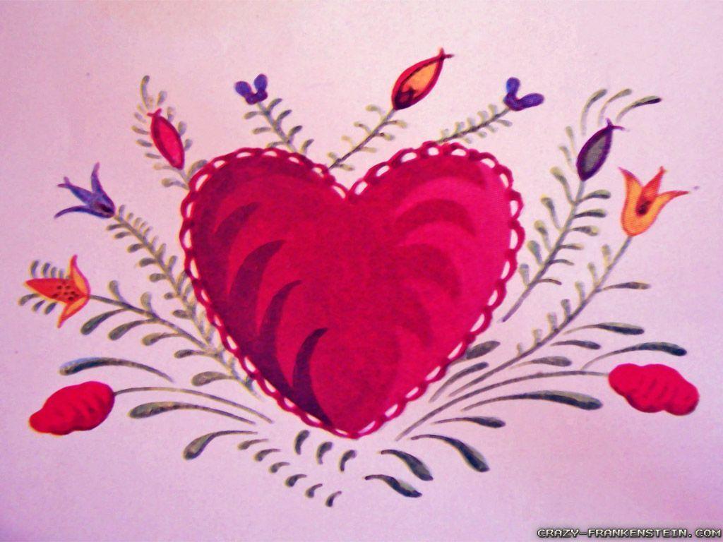 Vintage Hearts HD Wallpaper Wallpaper Inn