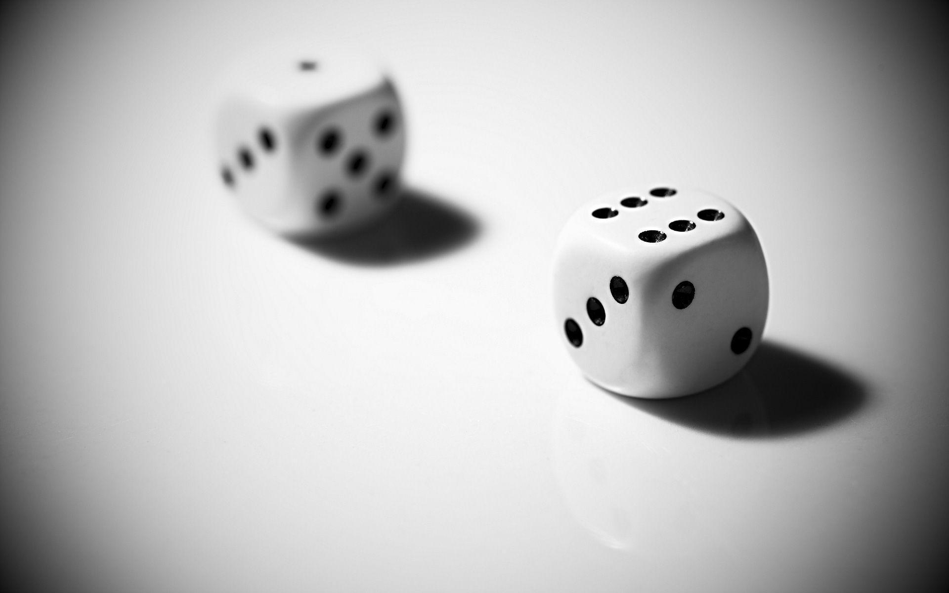 Black And White Dice Wallpaper For Desk Full HD