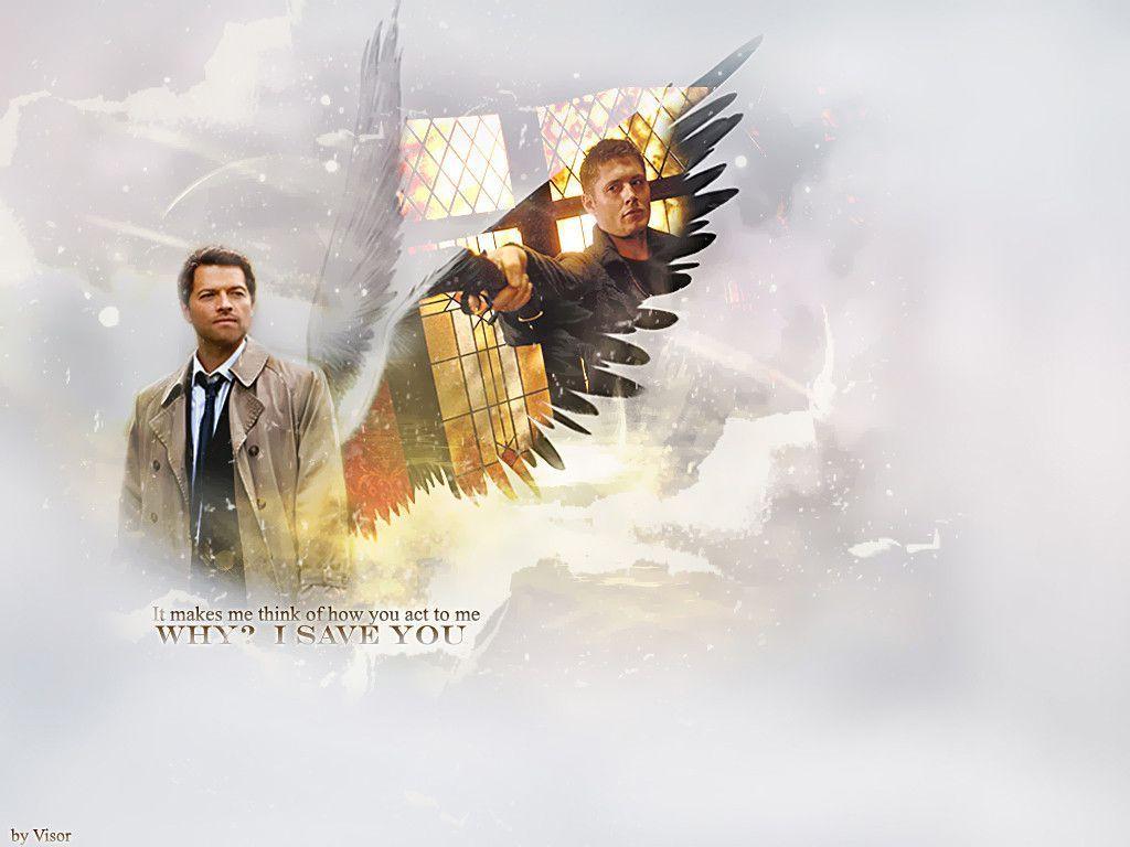 supernatural castiel and dean wallpaper