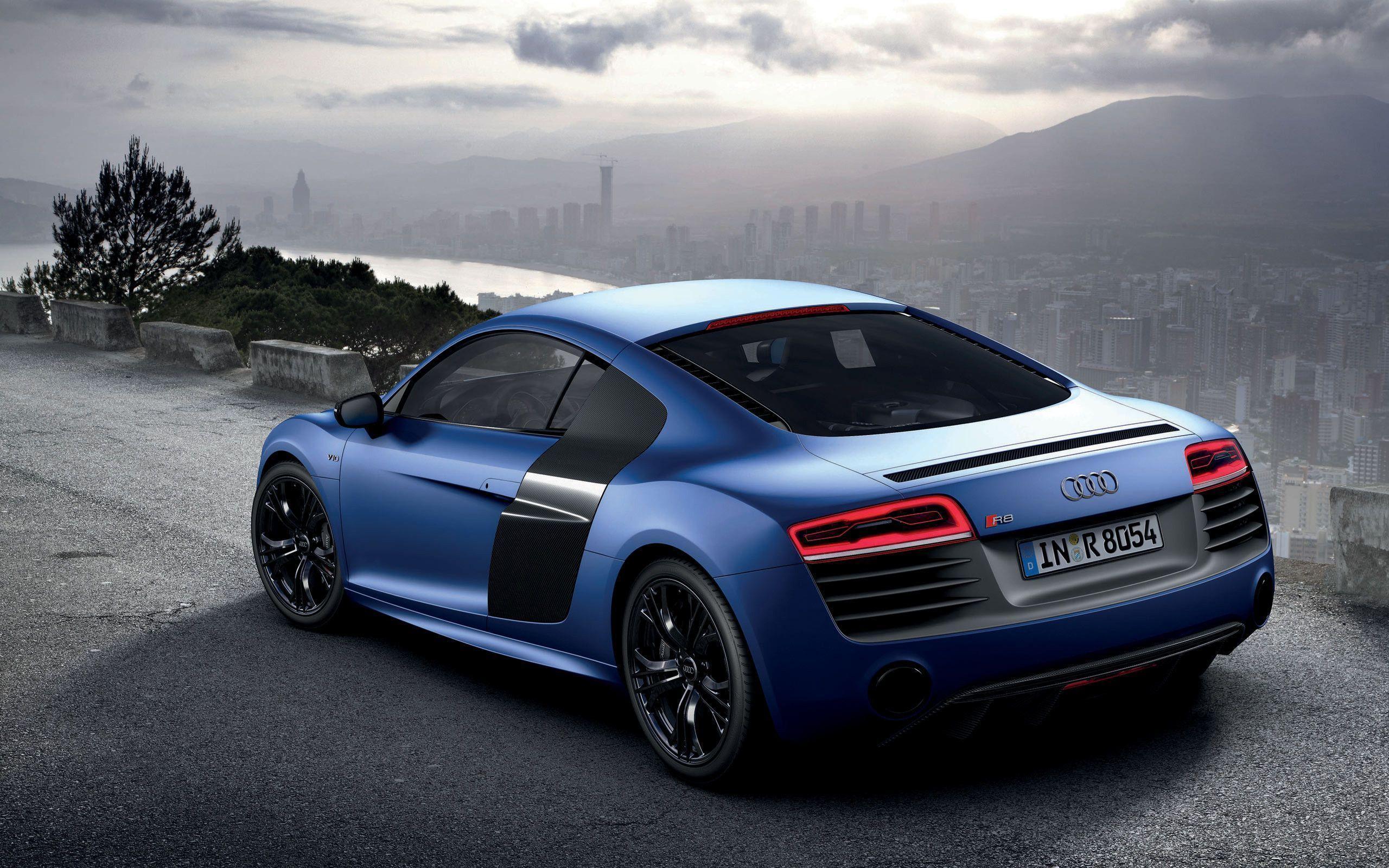 2015 Audi R8 V10 Spyder Front Design Blue HD Wallpapers