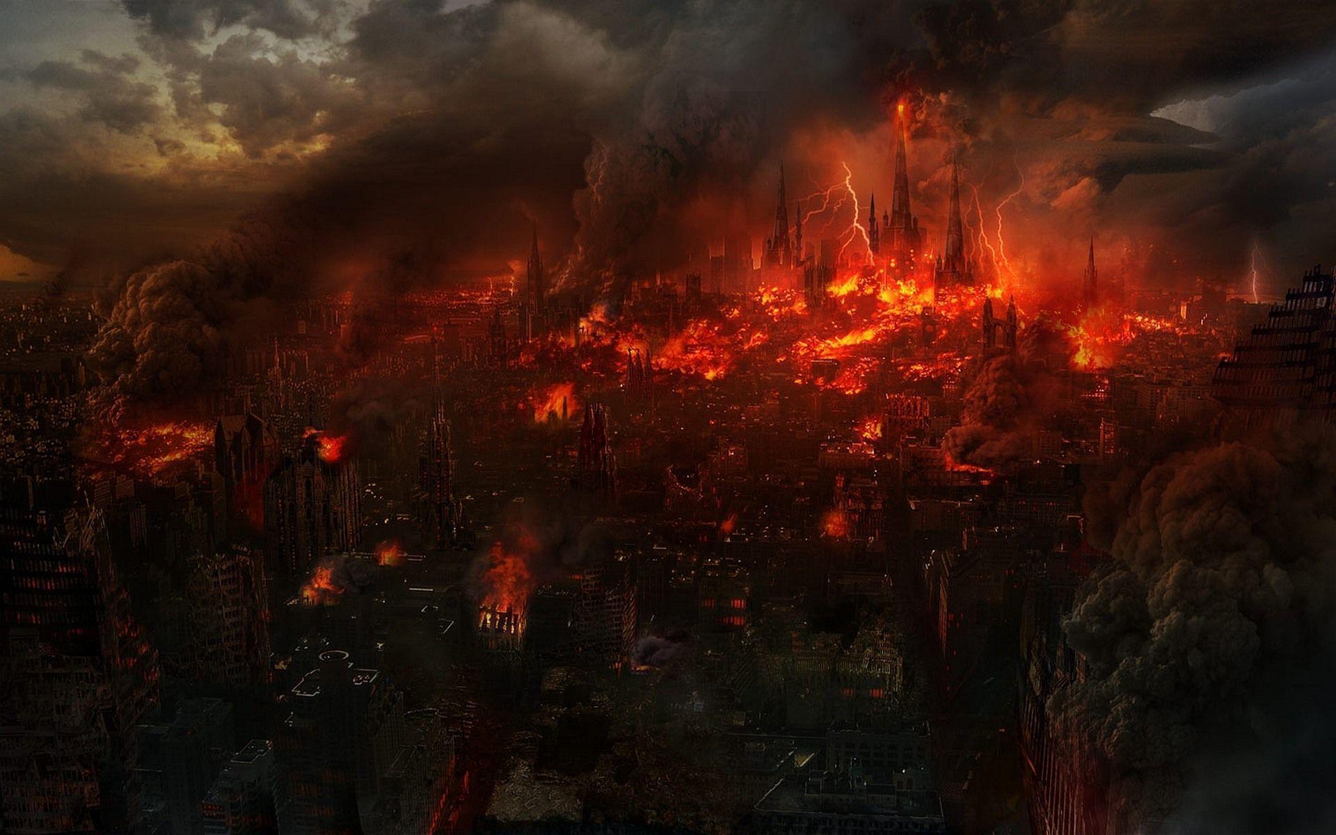 Apocalyptic city destruction dark wallpaper | 2033x1080 | 122168 |  WallpaperUP