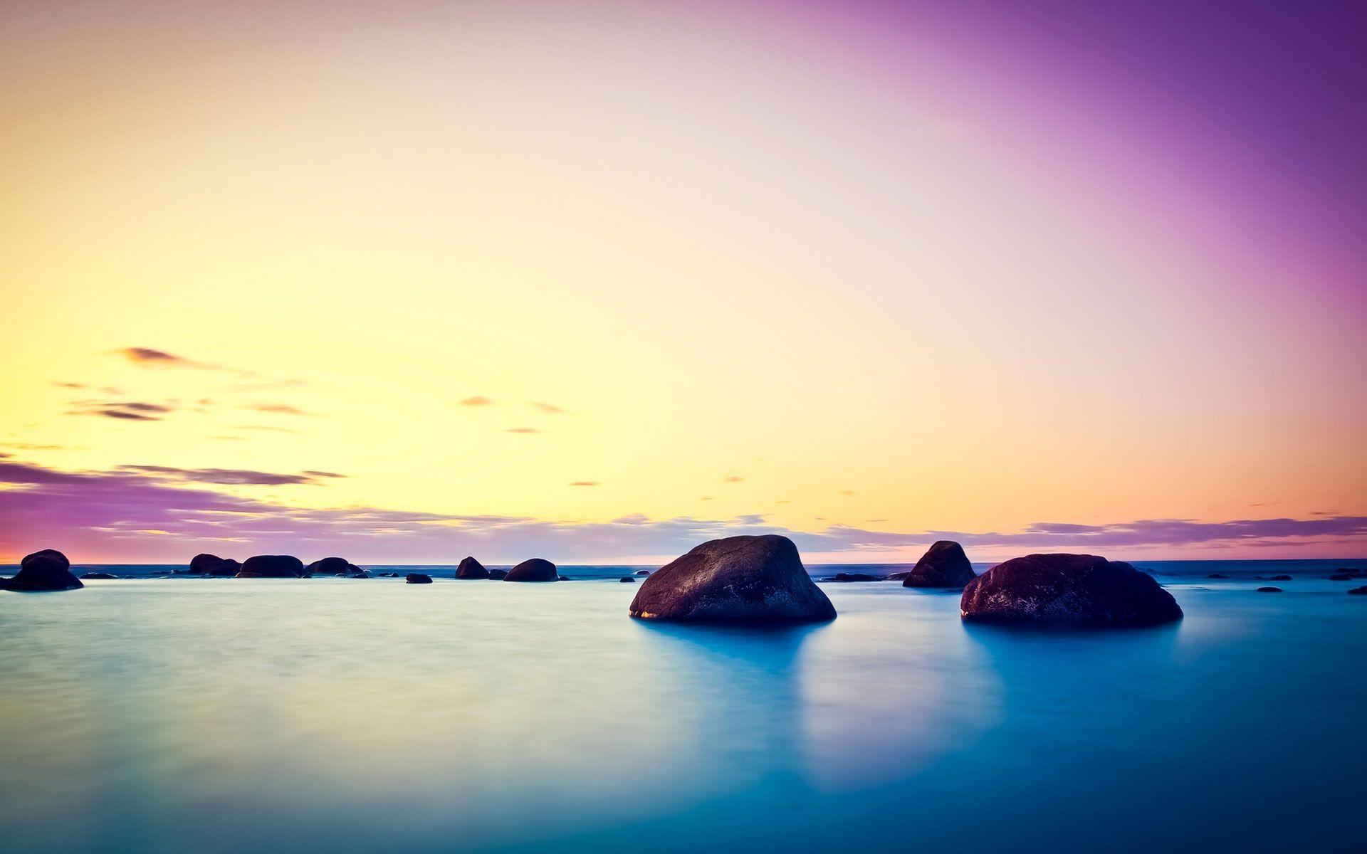 Calm Shiny Ocean HD Wallpaper