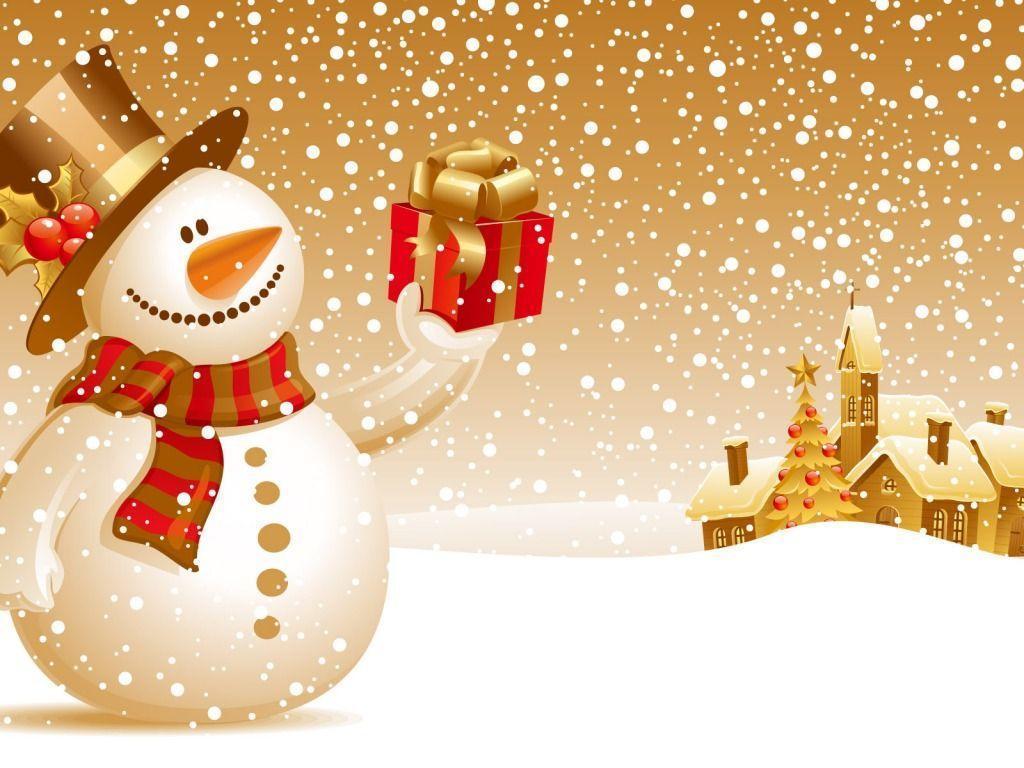Gift Snowman Wallpaper, Winter Wallpaper, HD phone wallpaper