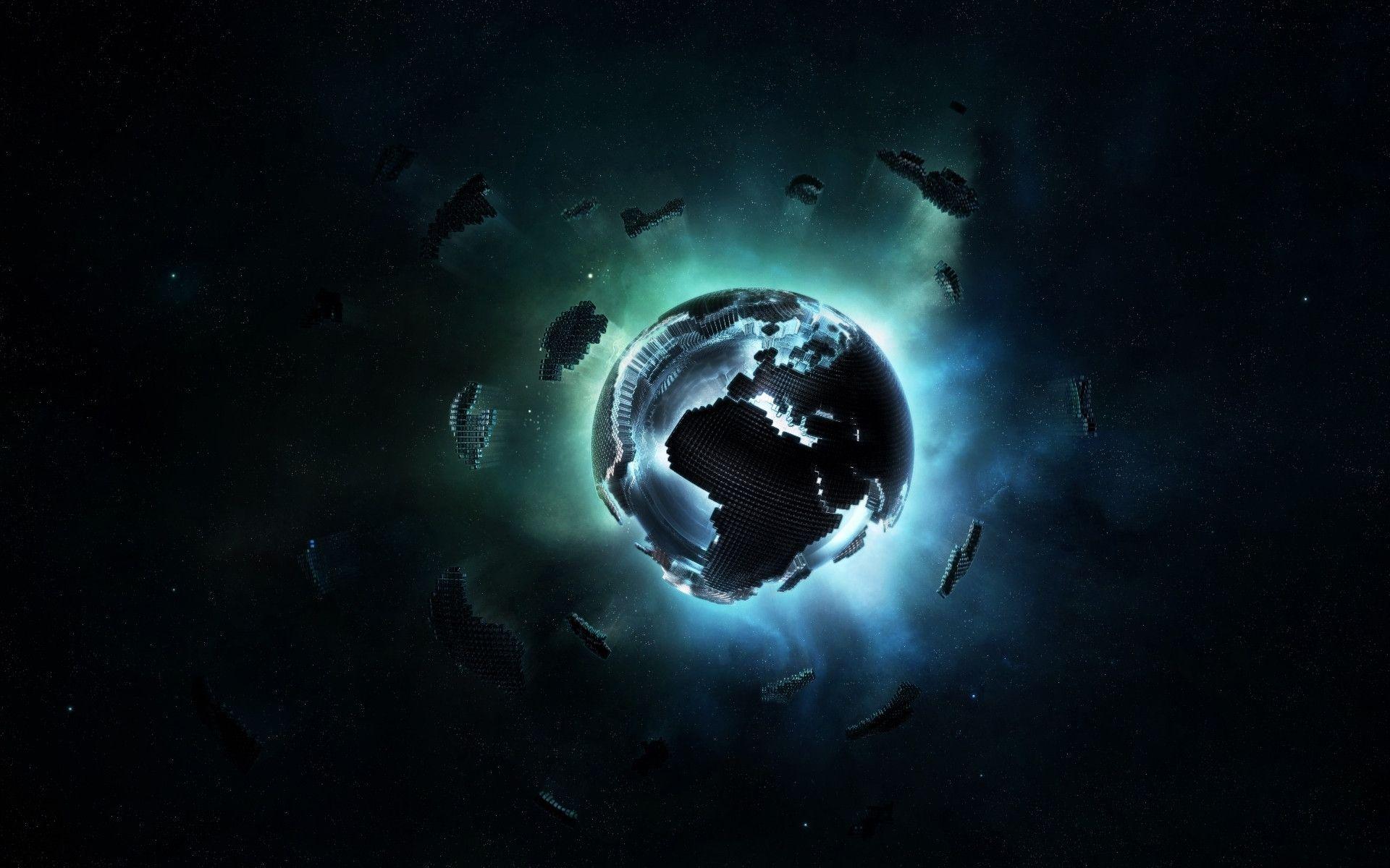Cool 3D World Black Background HD Wallpaper. HD Wallpaper