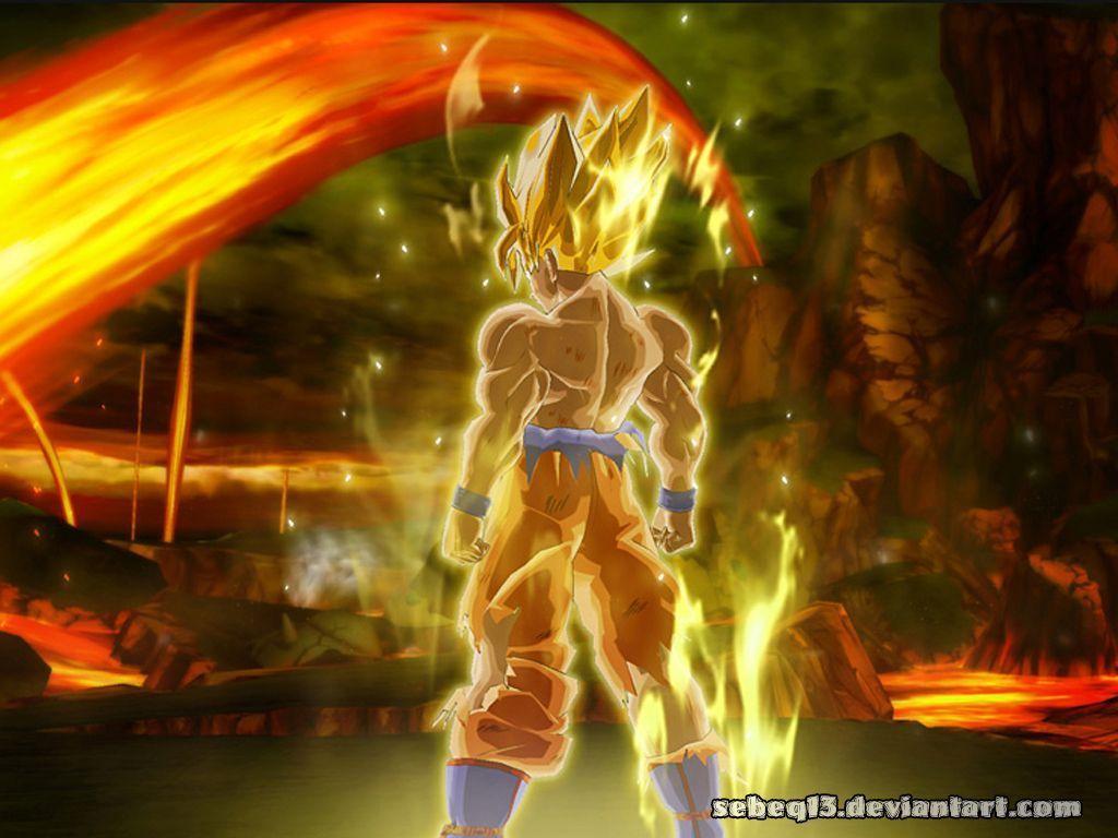 image For > Super Saiyan Goku Kamehameha Wallpaper