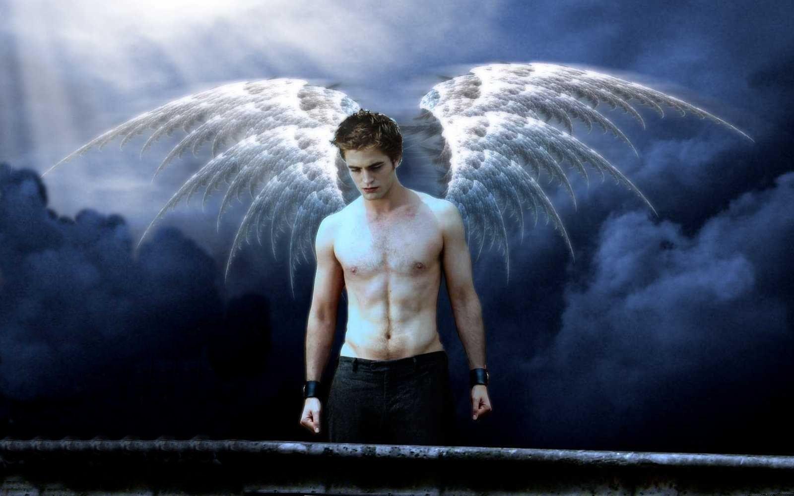 Free Wallpaper Edward Cullen(Robert Pattinson) angel