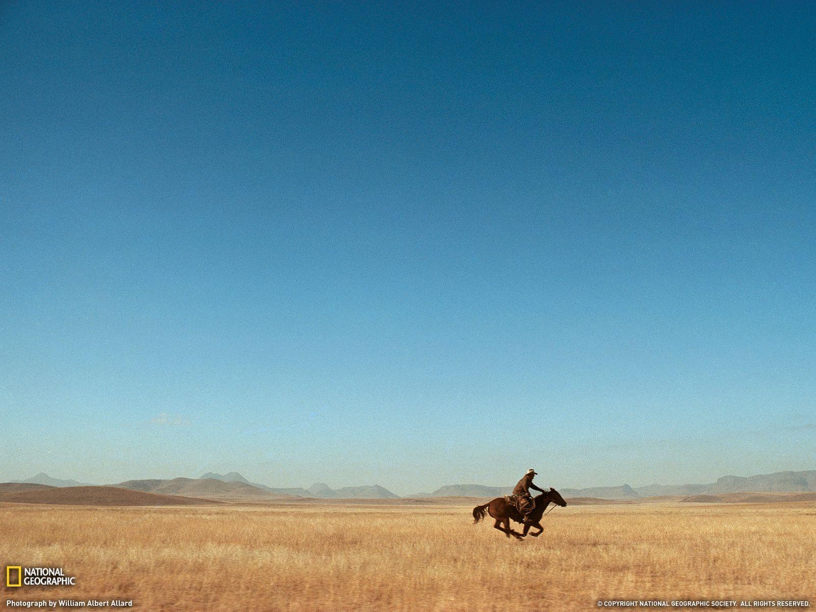 West Texas Cowboy Photo, Landscape Wallpaper
