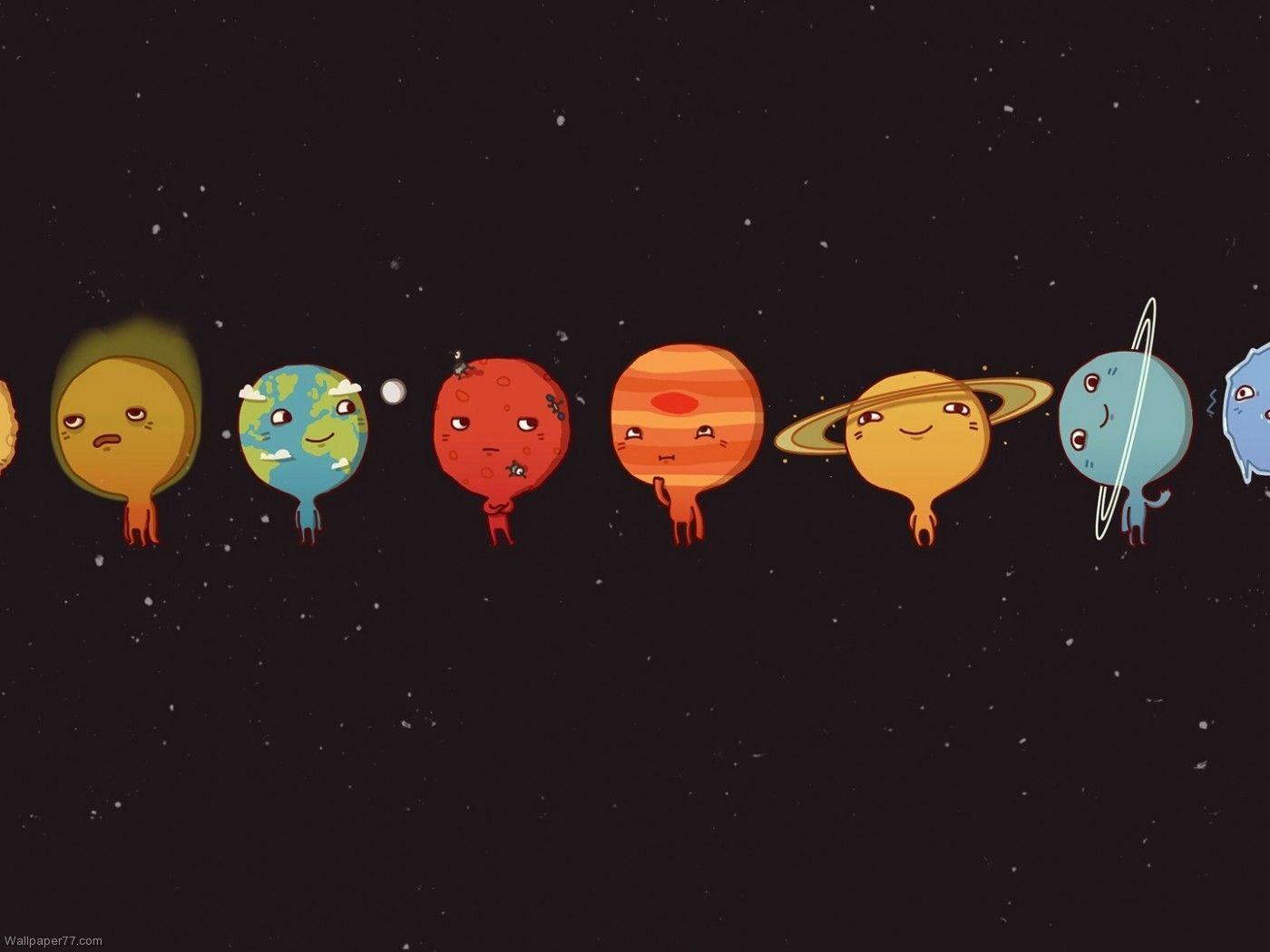 solar system, 1400x1050 pixels, Wallpaper tagged Cute, Fun