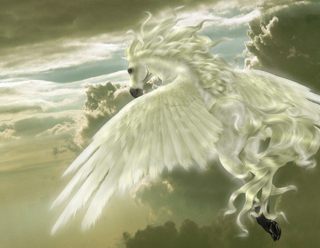 Desktop Wallpaper · Gallery · 3D Art · Pegasus Flying Horse
