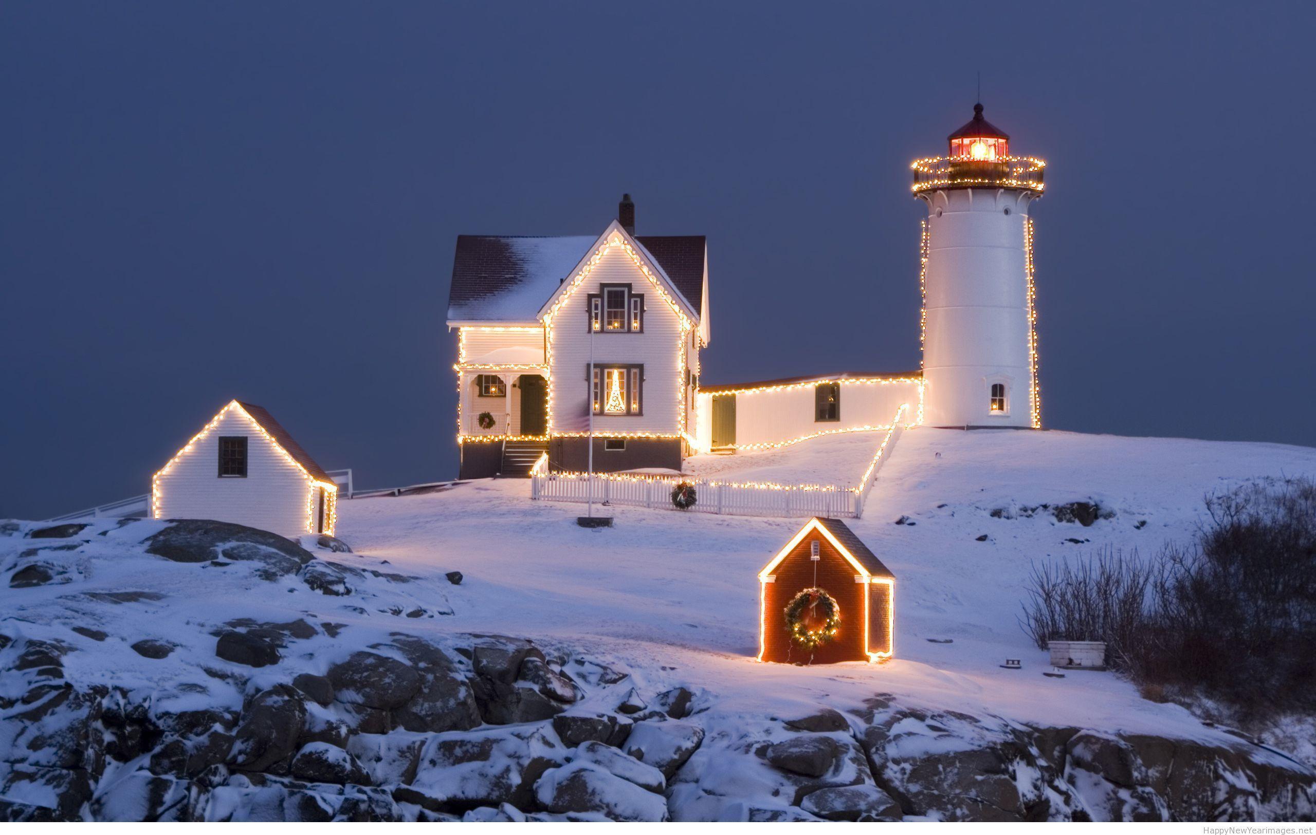 christmas houses wallpaper