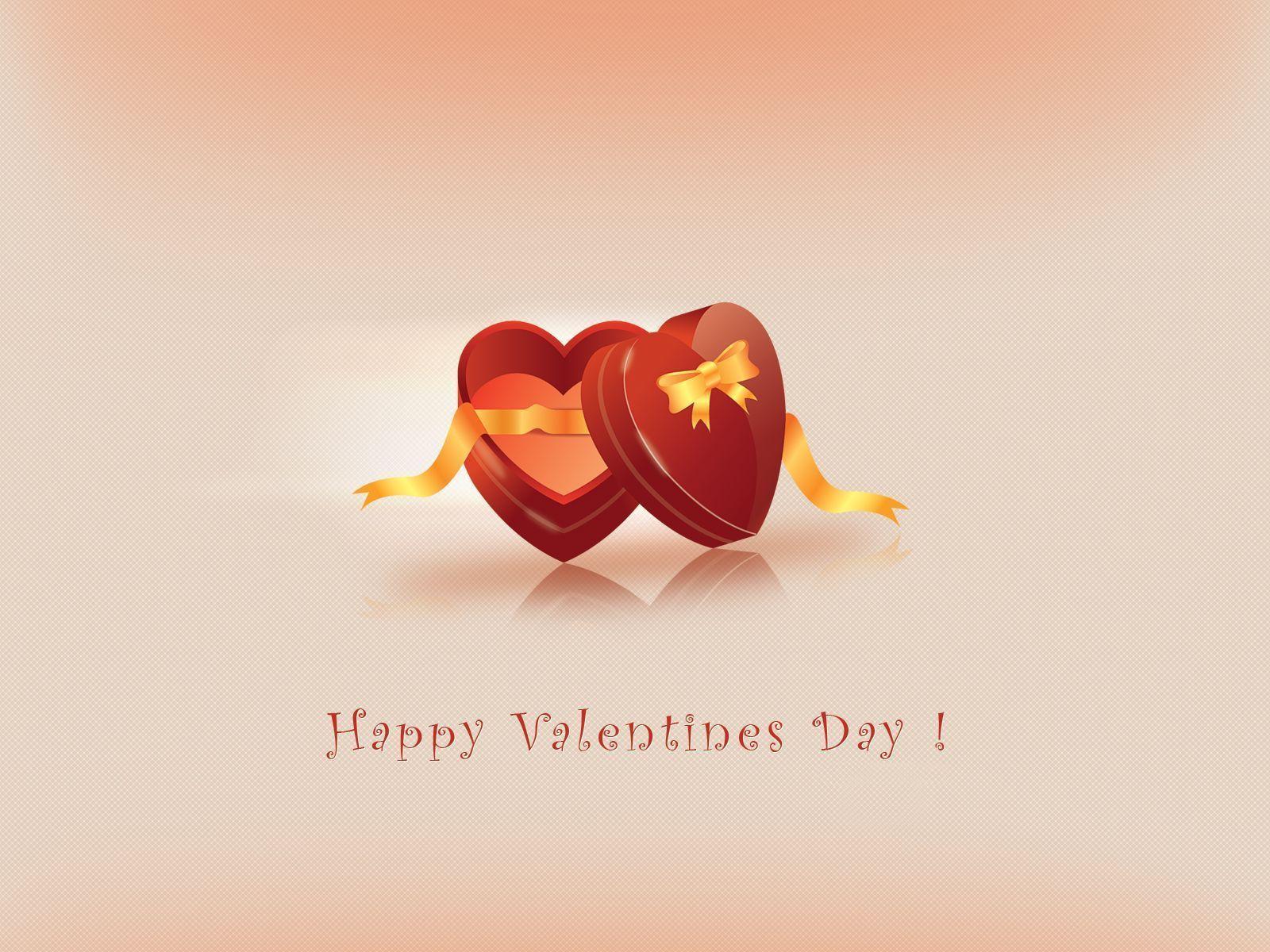 Happy Valentines Day with Two Read Hearts Hug Wallpaper and Photo