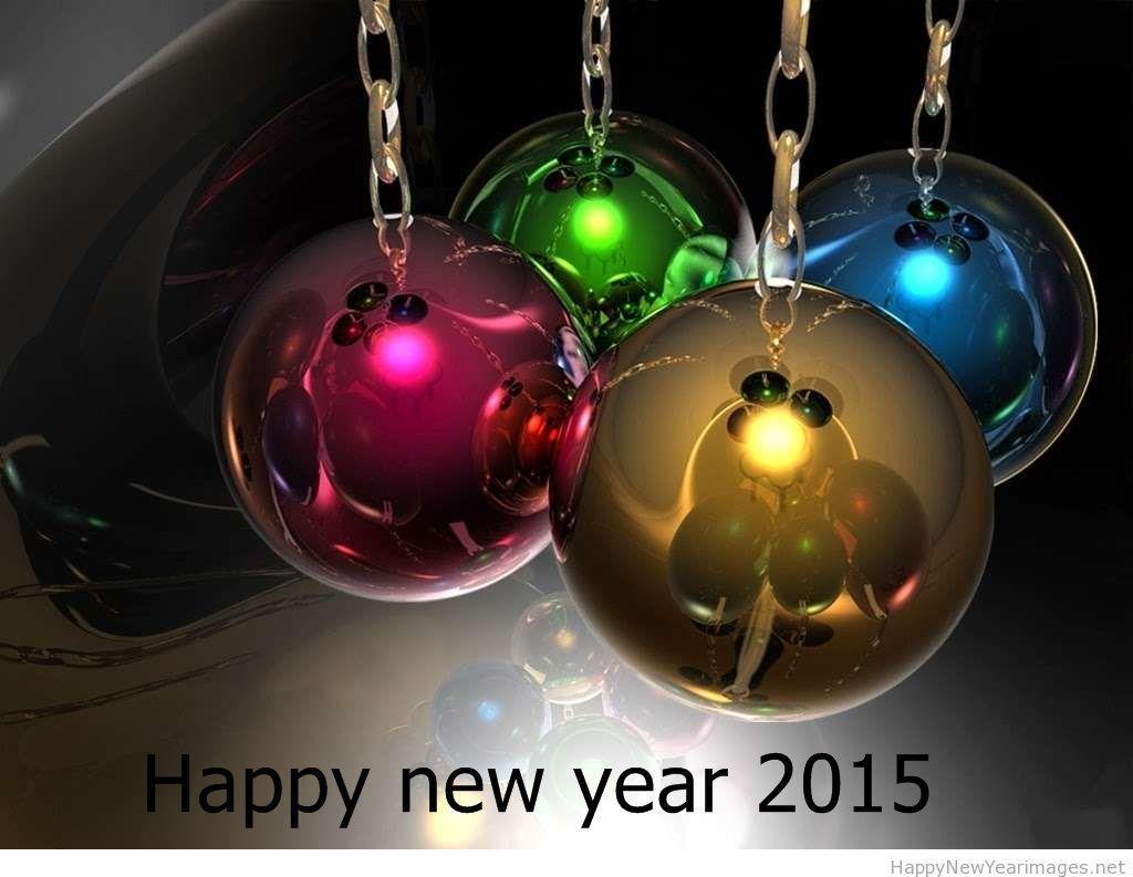 Happy new year 2015 HD wallpaper with globes