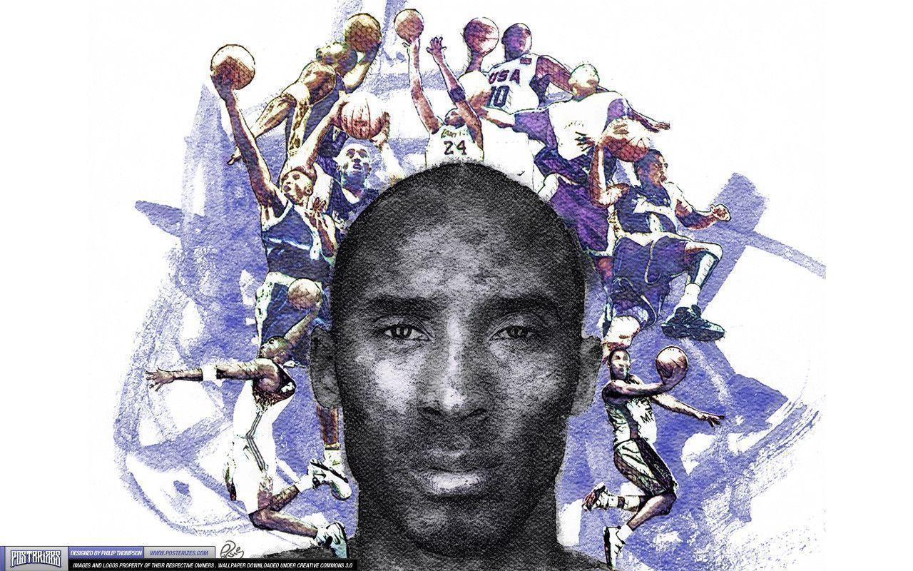 Kobe Bryant Career Painting Wallpaper. Posterizes. NBA