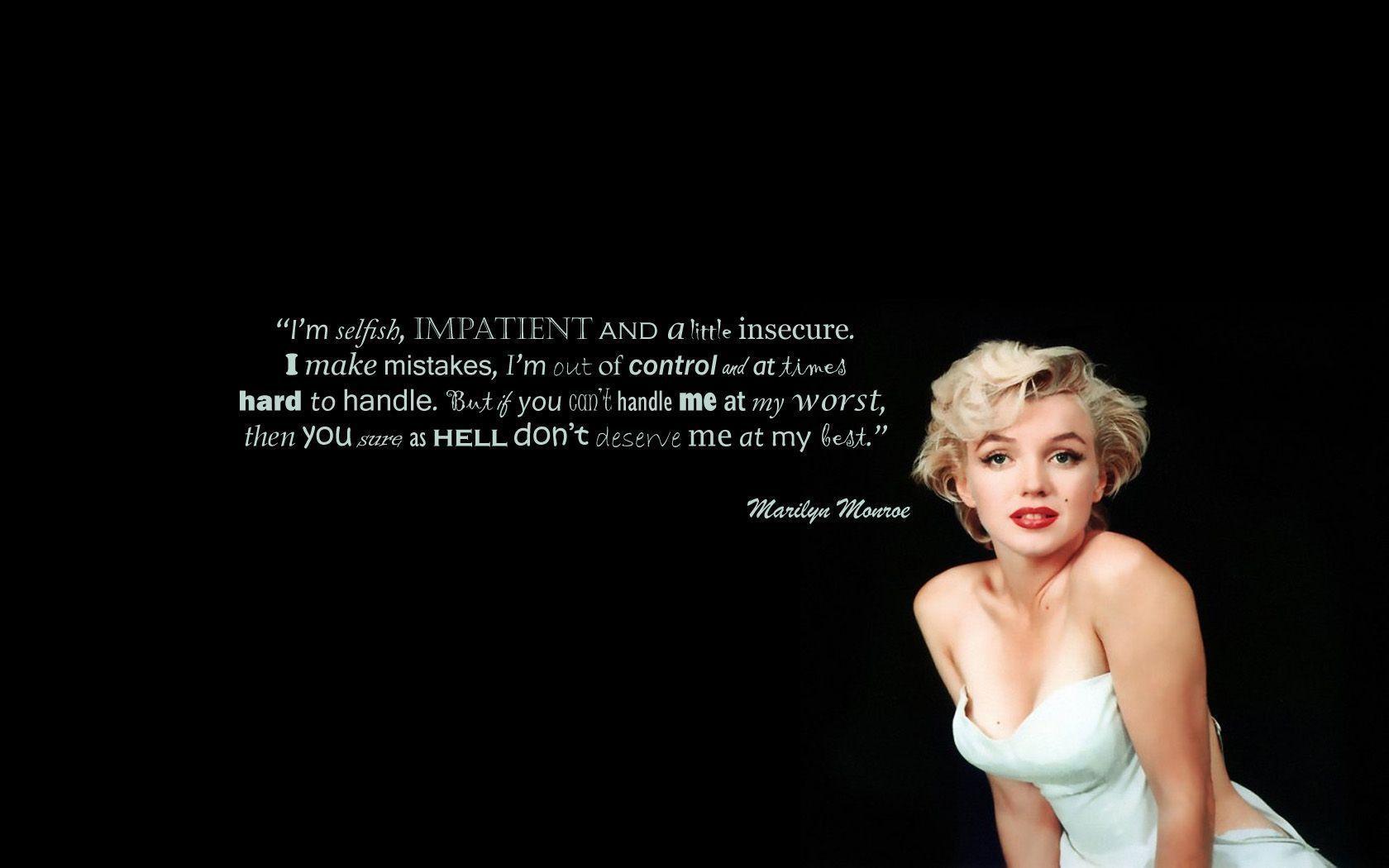 Marilyn Monroe Quotes 6645 Desktop Background. Areahd