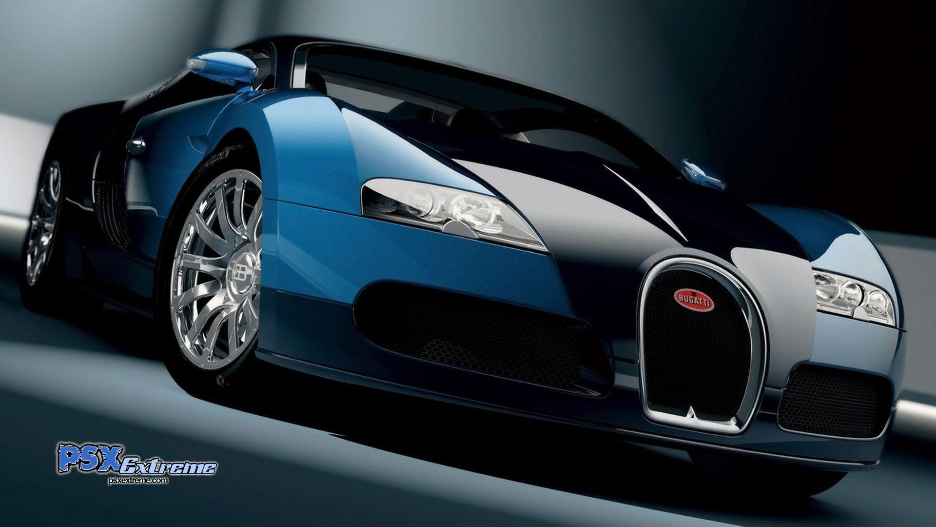 Bugatti Veyron Blue & Black Car HD Wallpaper HD Wallpaper