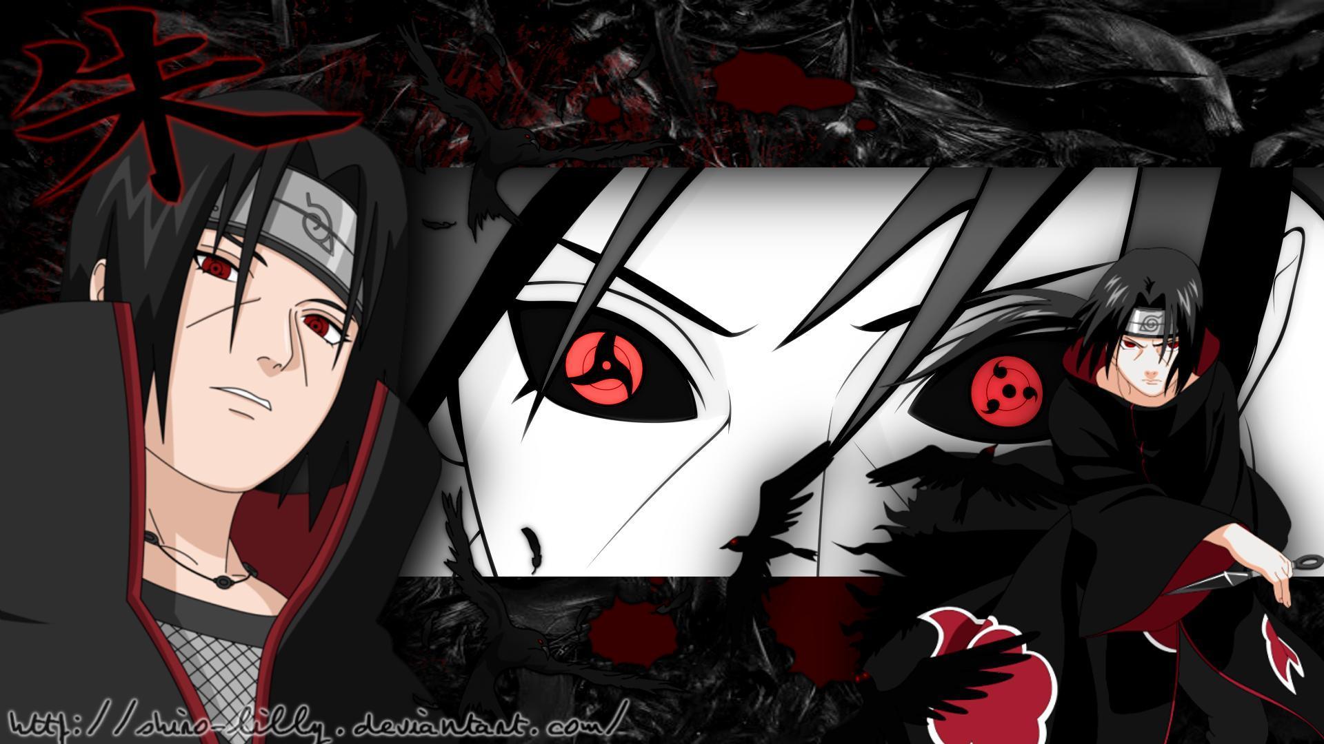 Uchiha Itachi With Crows Background By Shiro Lilly