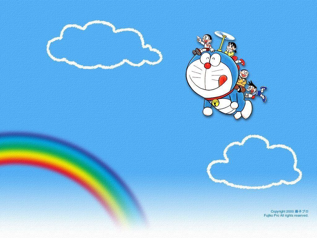 Doraemon Rainbow HD Wallpaper