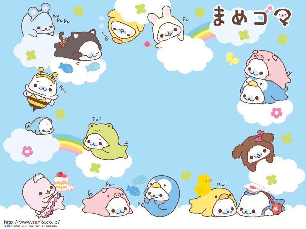 Cute Kawaii Background. Mamegoma Background Desktop Wallpaper