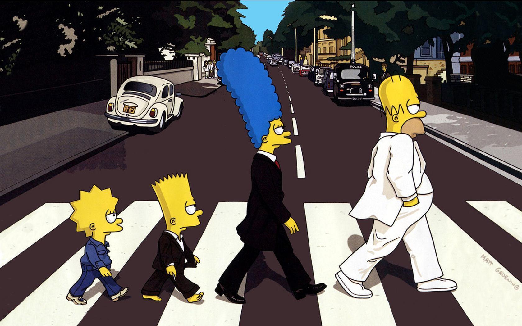 The Image of Abbey Road Parody The Simpsons Fresh HD Wallpapers.