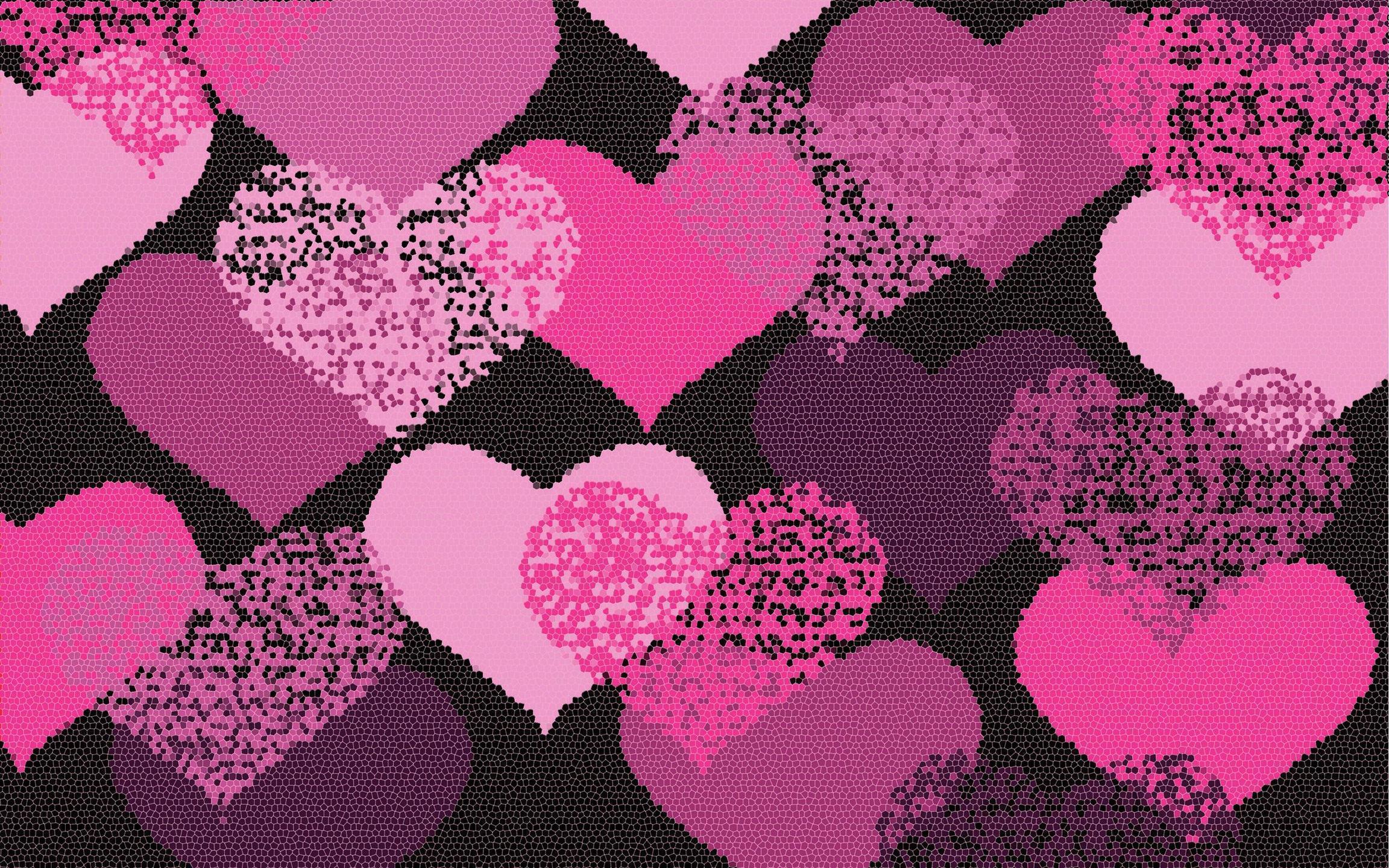 Pink hearts Wallpaper #