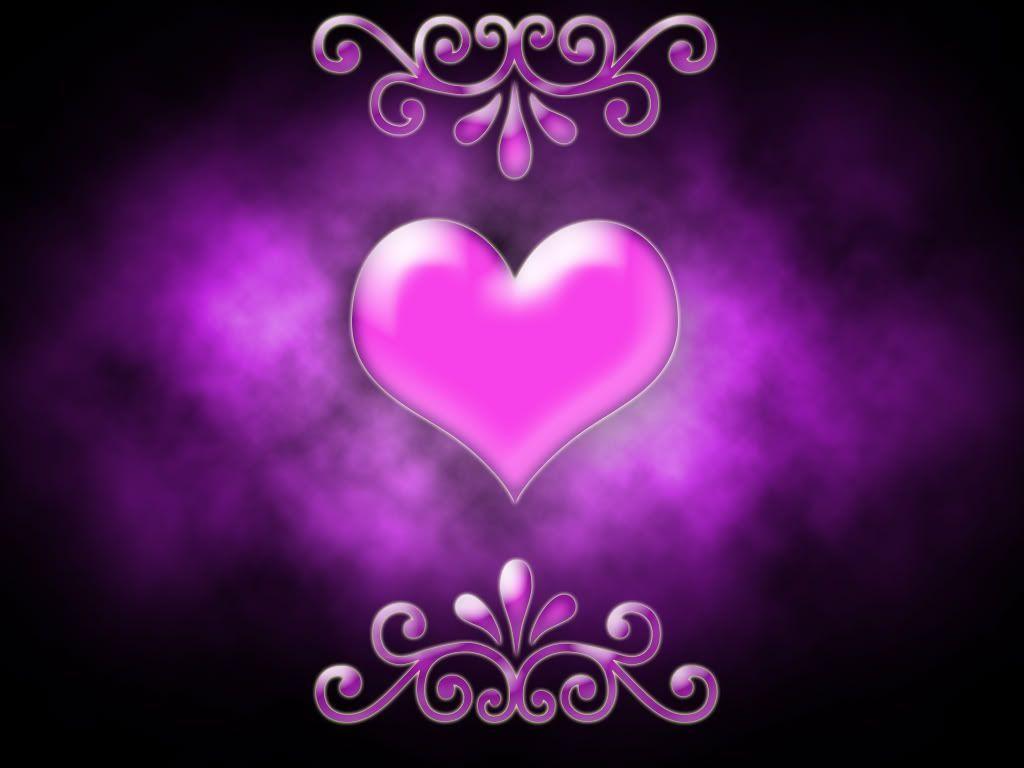 Valentines For > Purple Hearts Background
